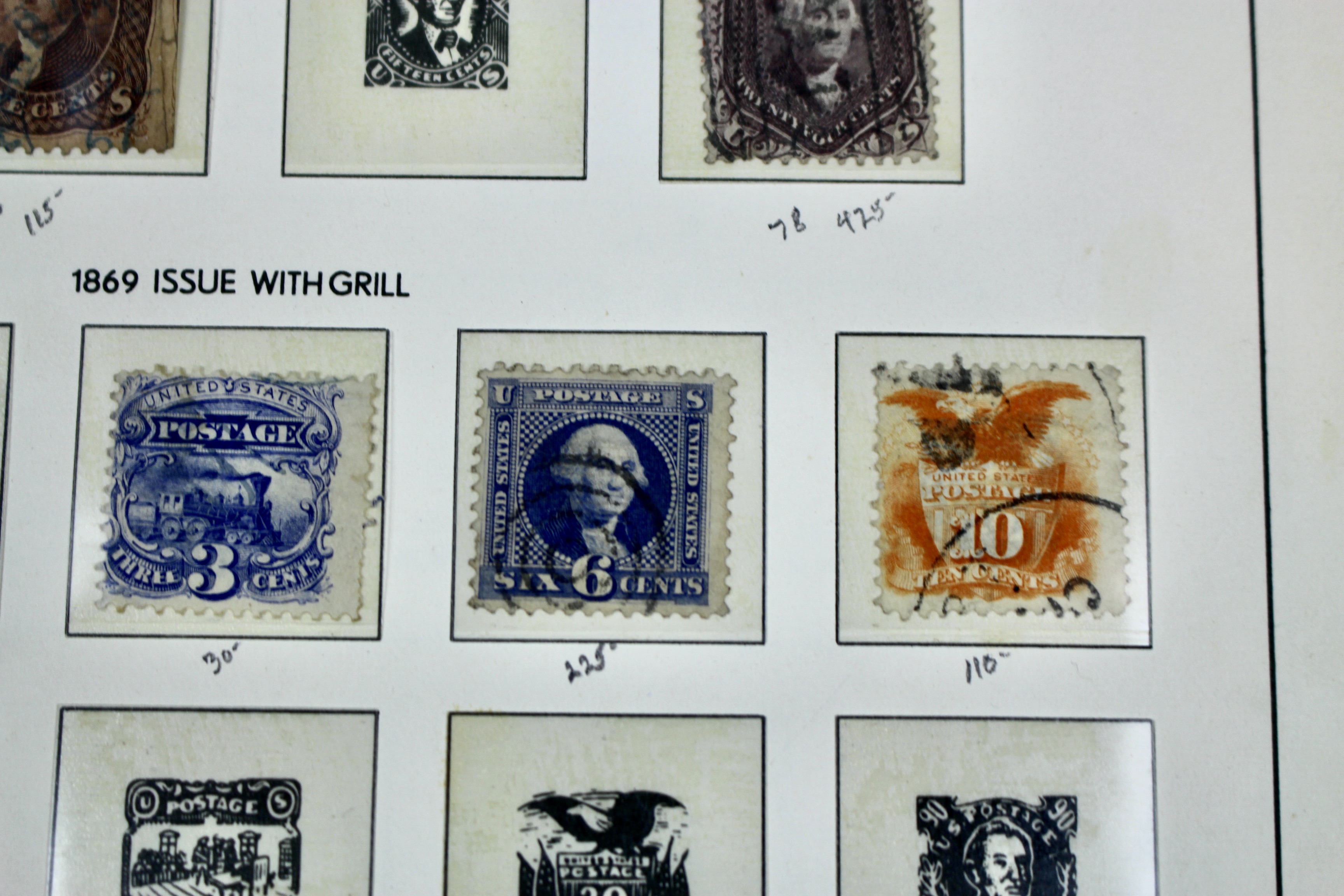 Early Used U.S. Postage Stamp Collection, 1851 to 1882