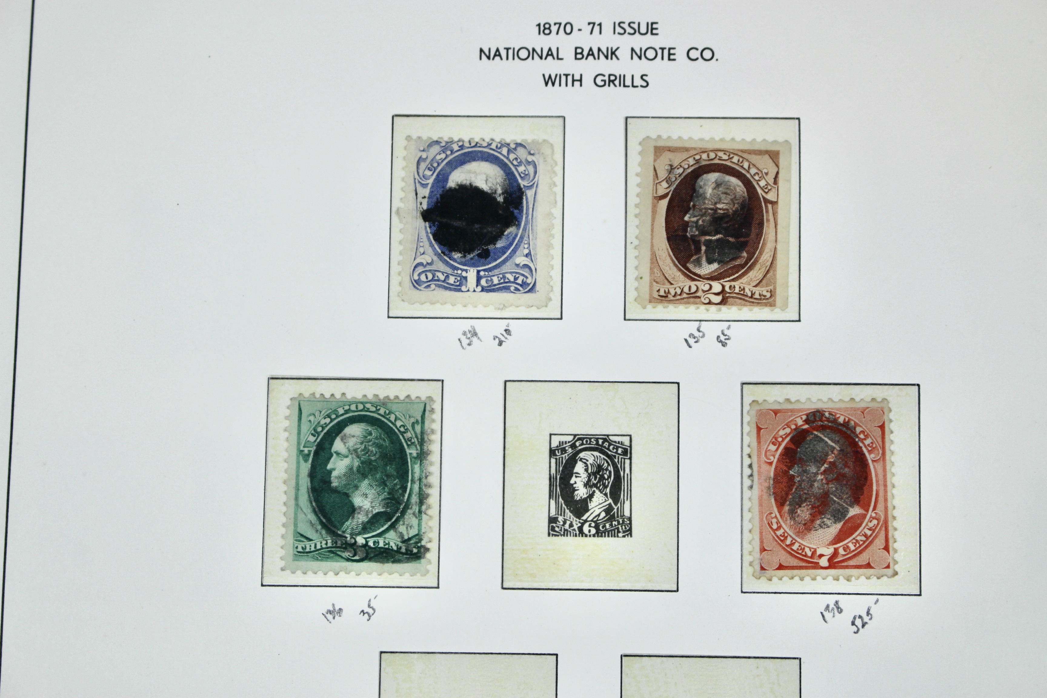 Early Used U.S. Postage Stamp Collection, 1851 to 1882