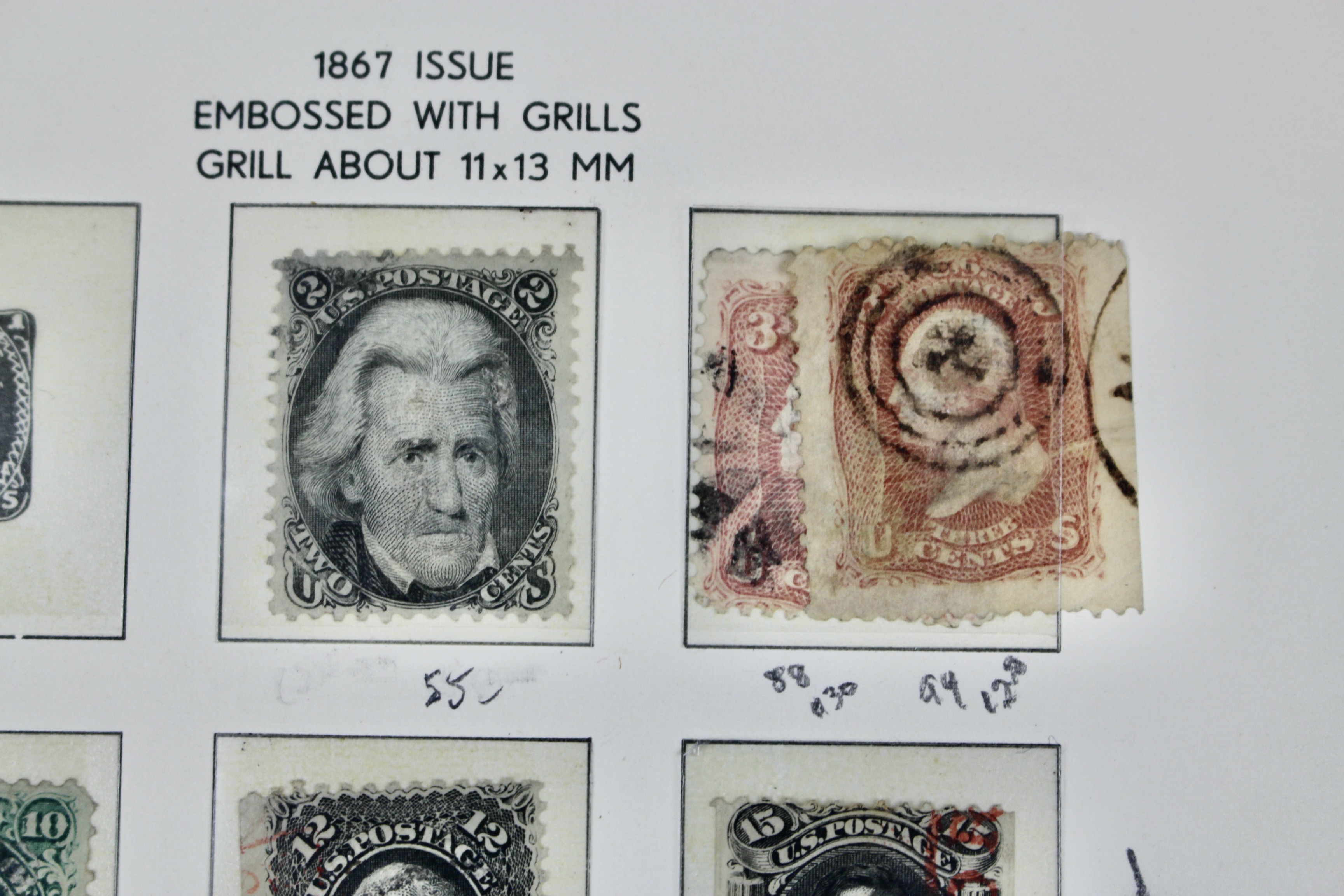 Early Used U.S. Postage Stamp Collection, 1851 to 1882