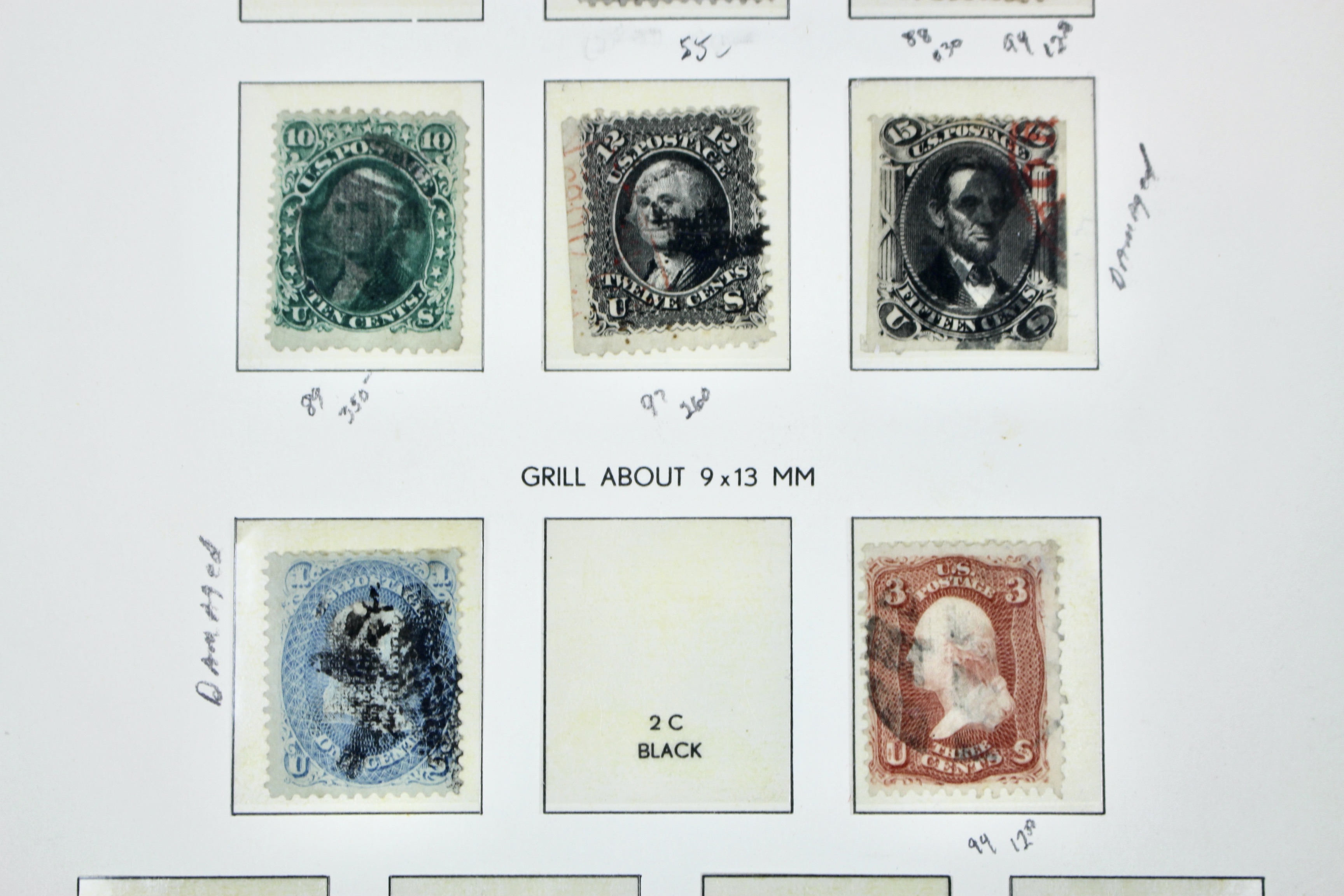 Early Used U.S. Postage Stamp Collection, 1851 to 1882