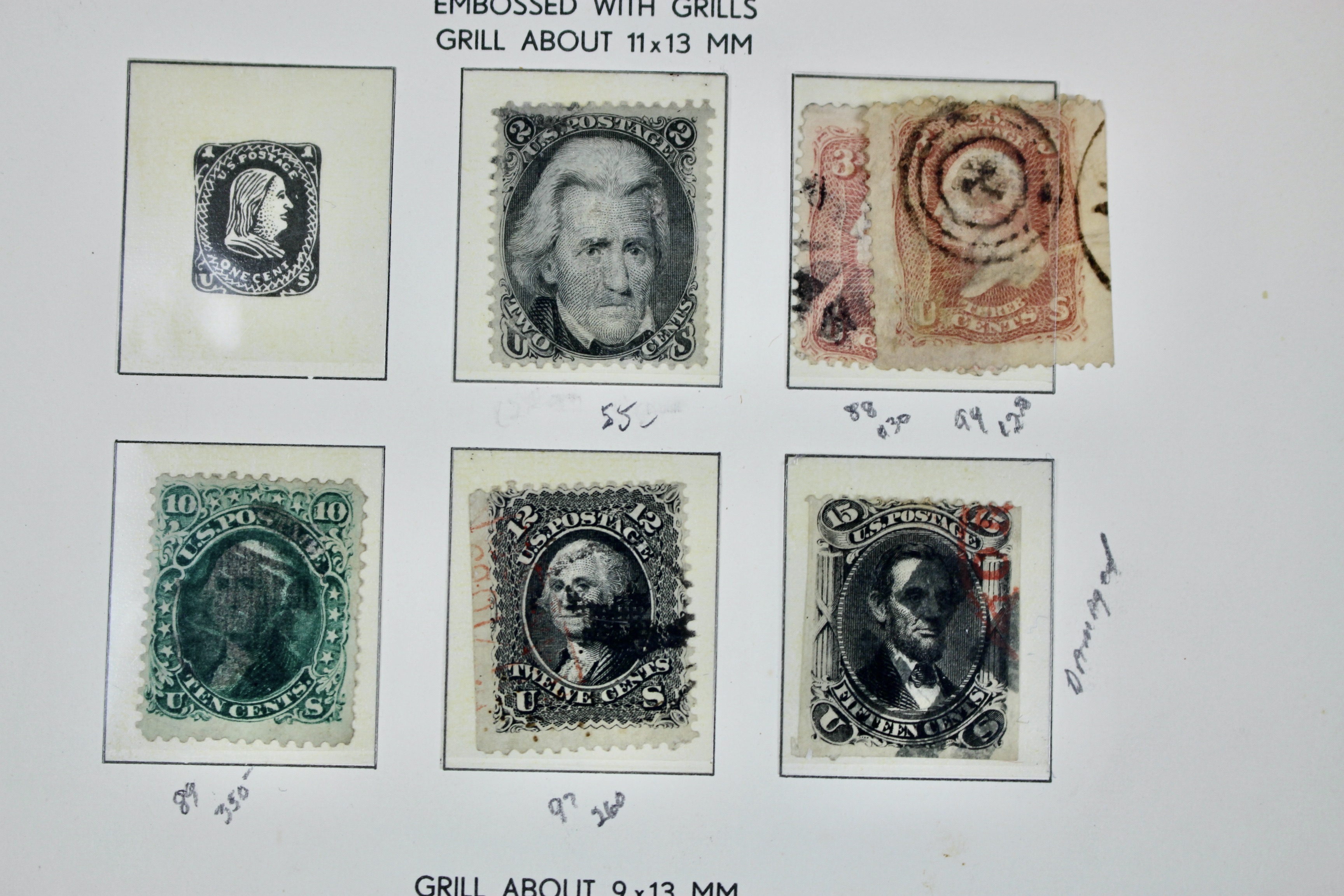 Early Used U.S. Postage Stamp Collection, 1851 to 1882