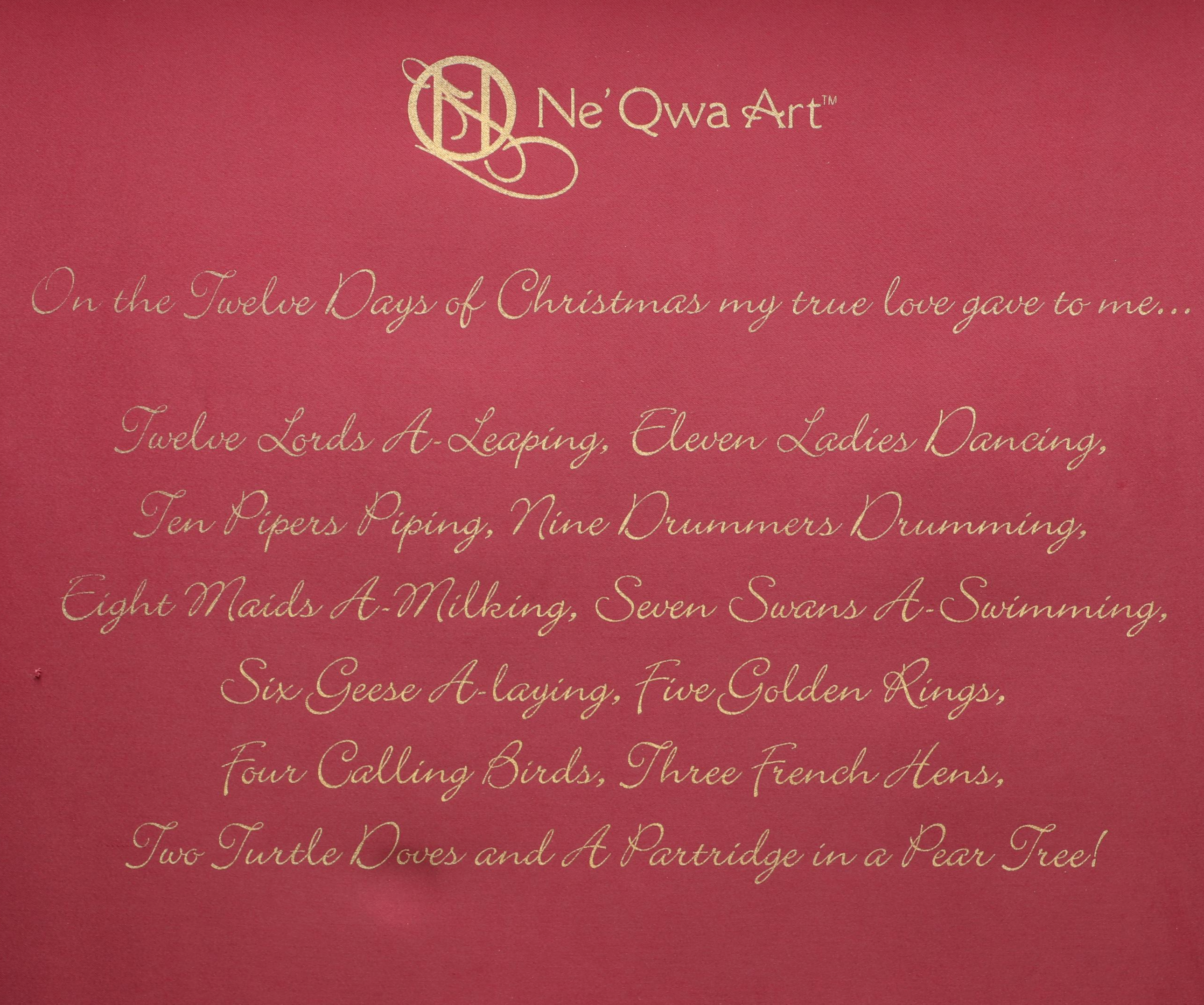 Ne'Qwa Art "12 Days of Christmas" Glass Ornament Set