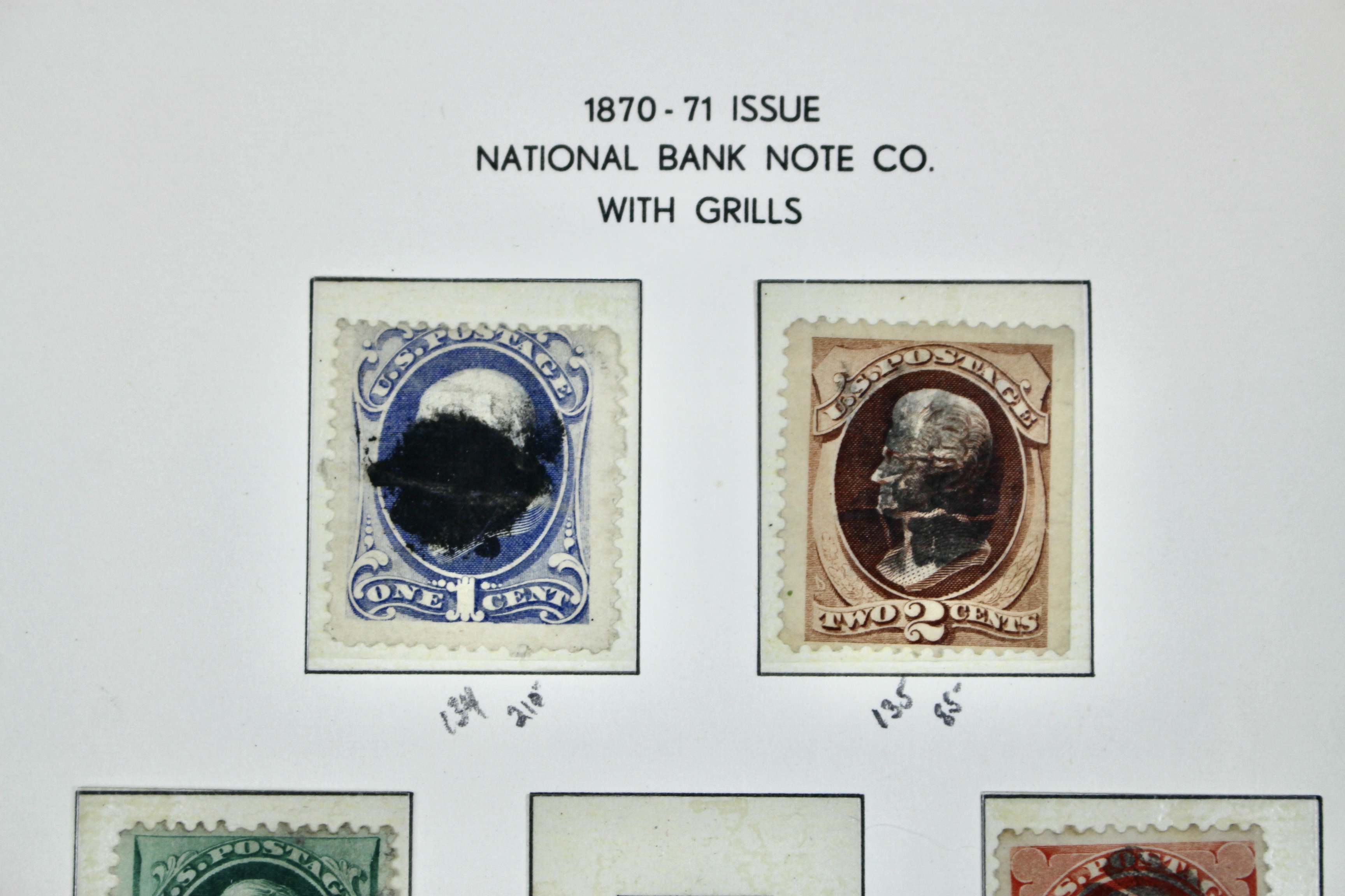 Early Used U.S. Postage Stamp Collection, 1851 to 1882