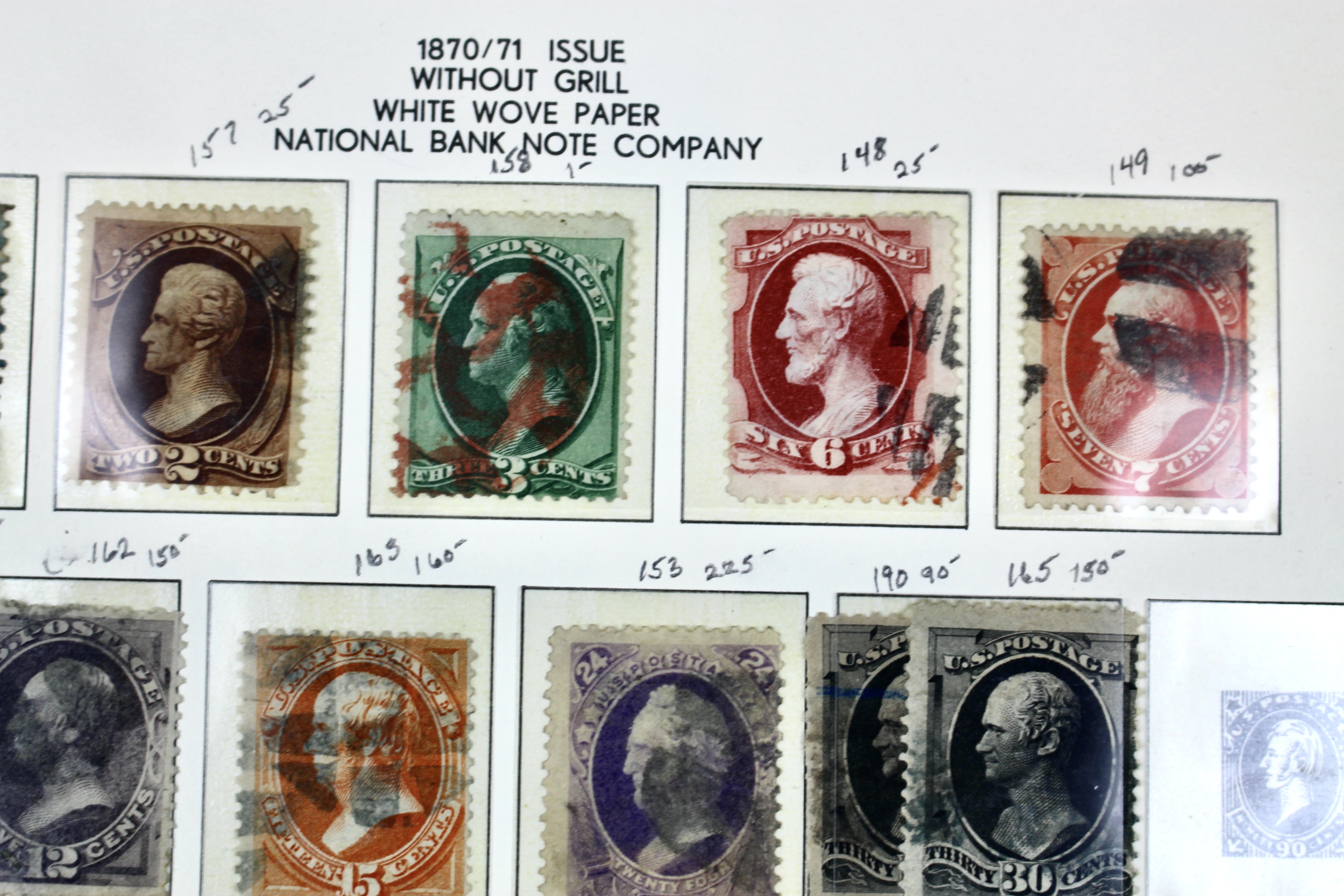 Early Used U.S. Postage Stamp Collection, 1851 to 1882
