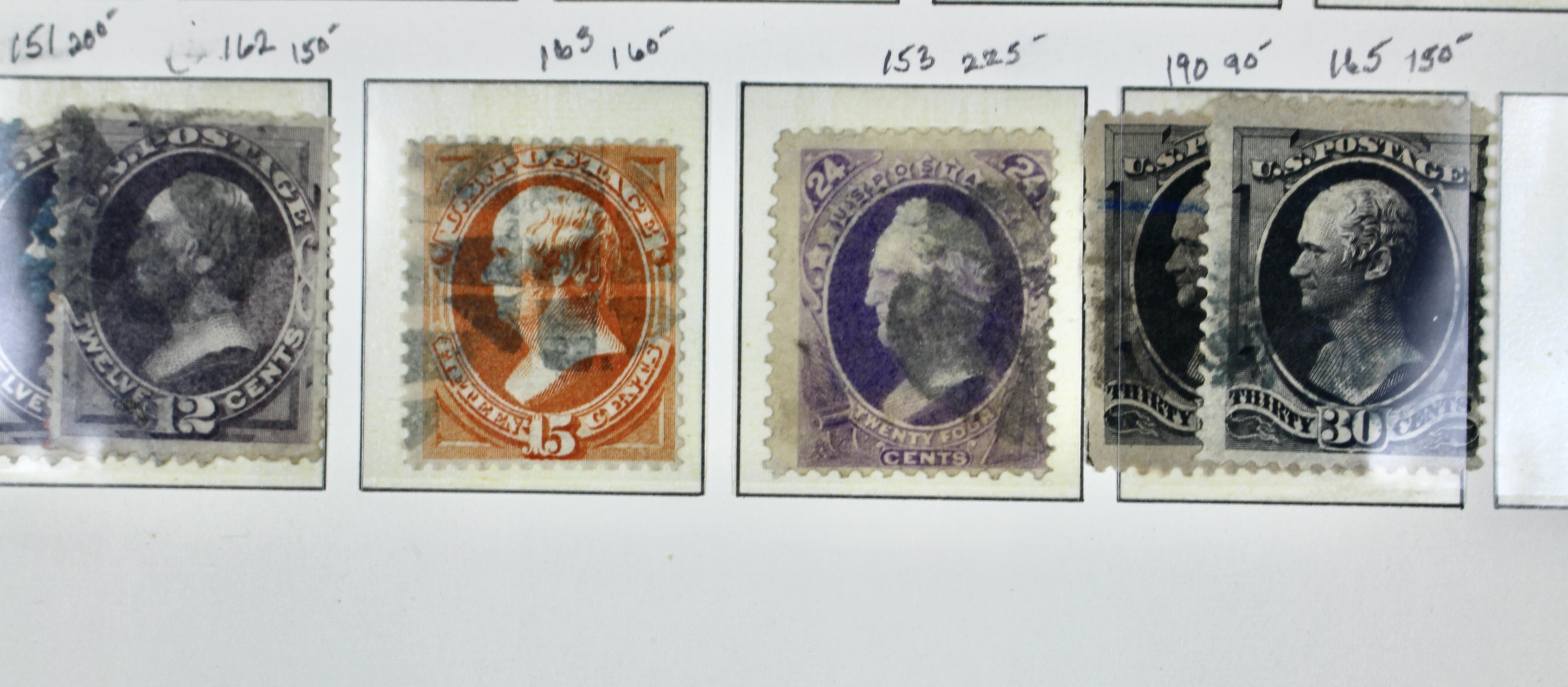 Early Used U.S. Postage Stamp Collection, 1851 to 1882