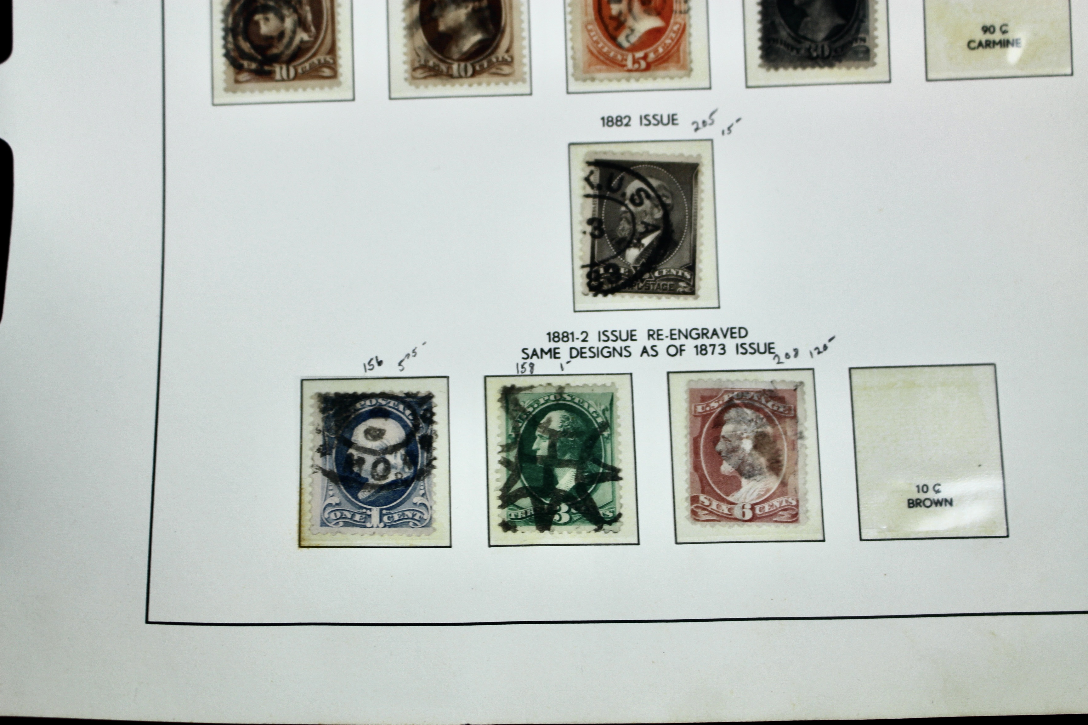 Early Used U.S. Postage Stamp Collection, 1851 to 1882
