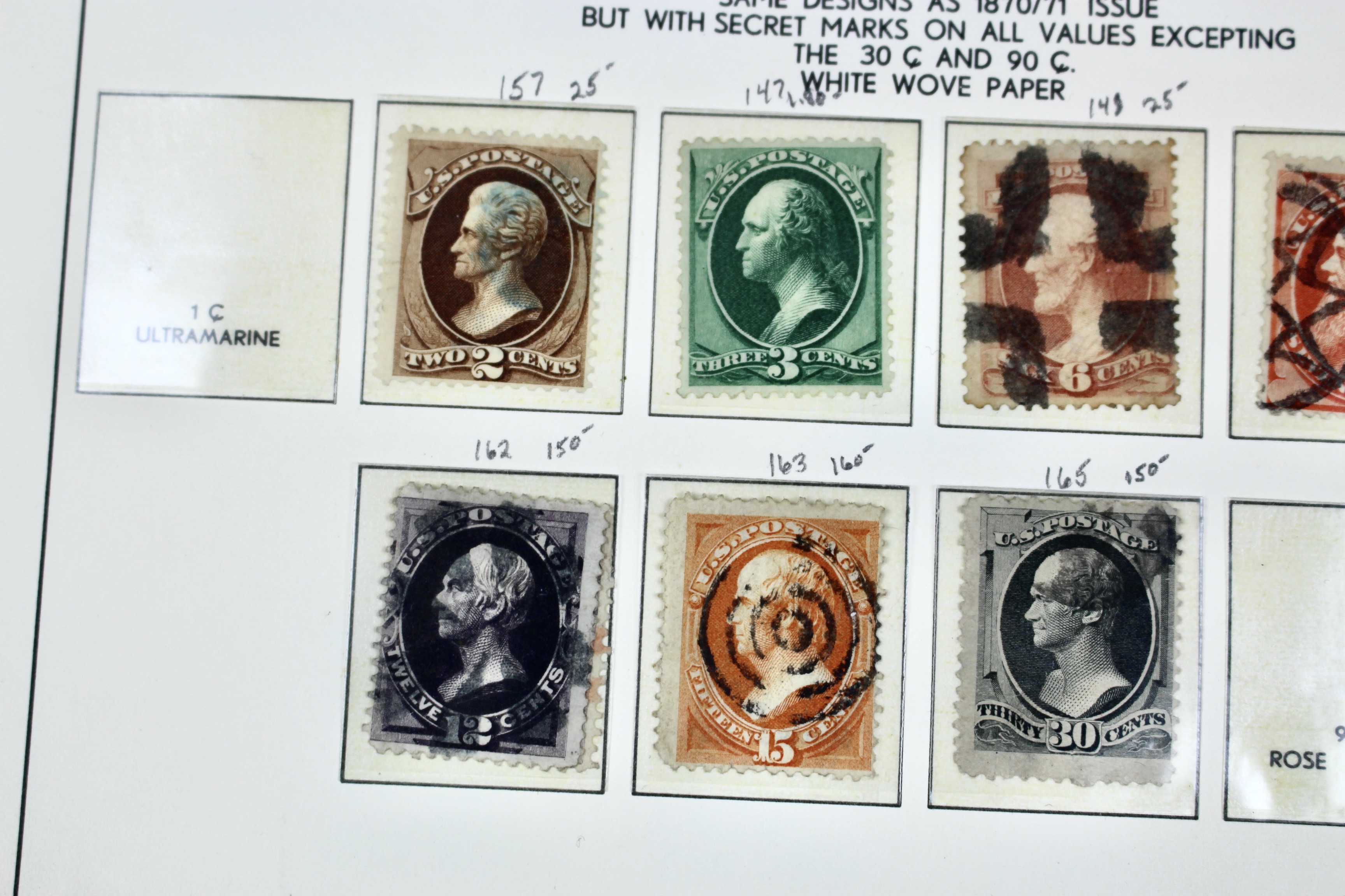 Early Used U.S. Postage Stamp Collection, 1851 to 1882