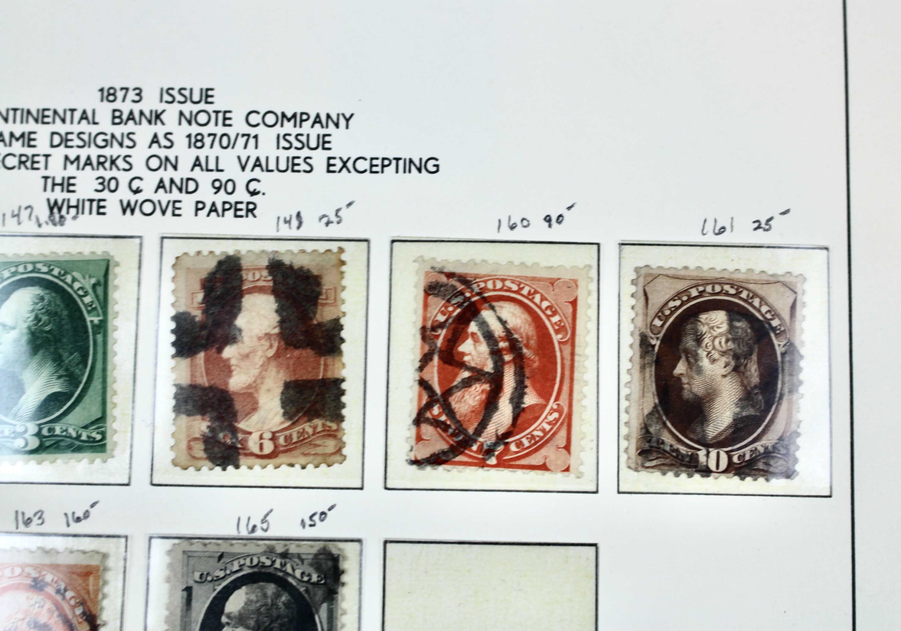 Early Used U.S. Postage Stamp Collection, 1851 to 1882