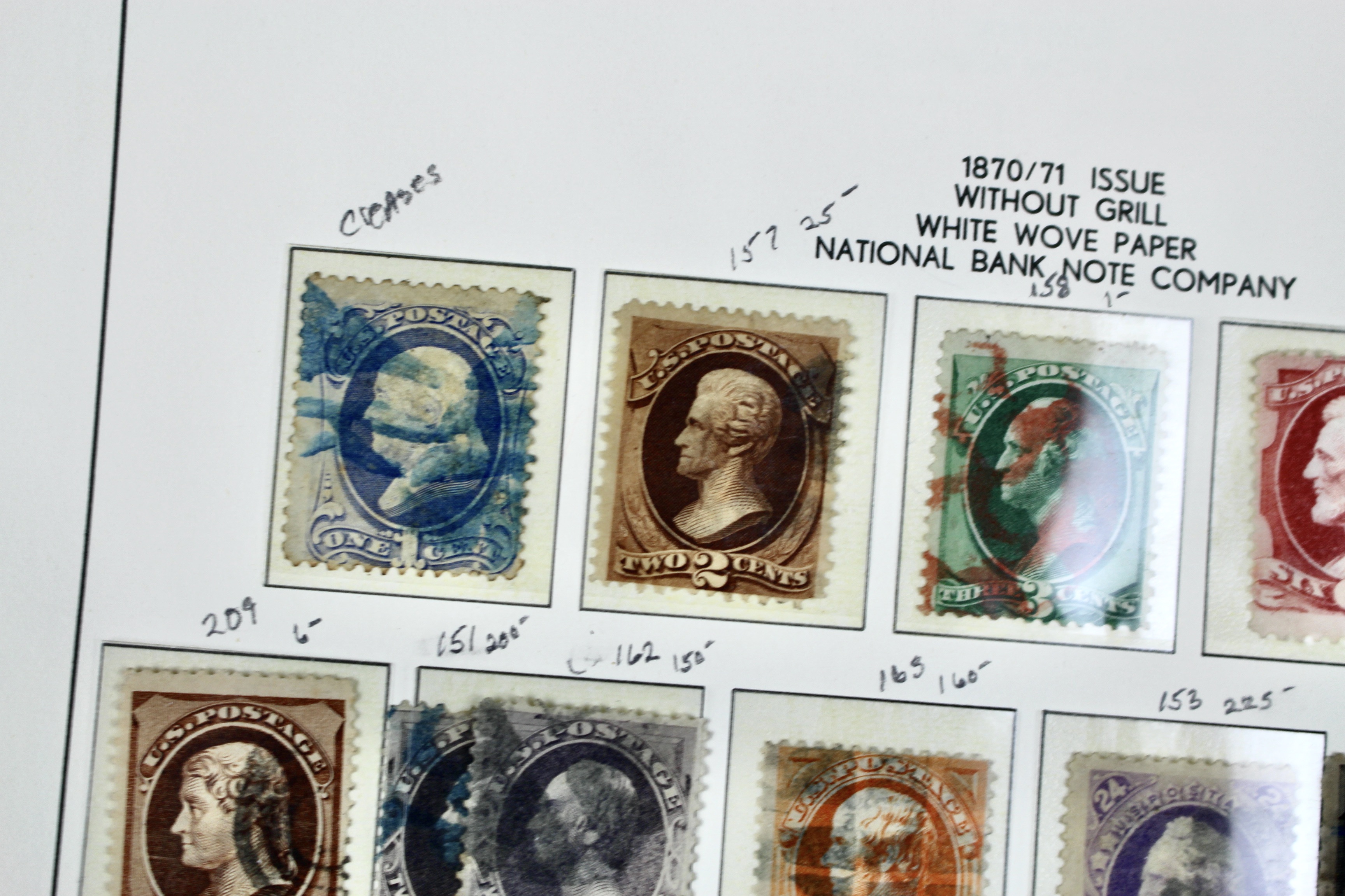 Early Used U.S. Postage Stamp Collection, 1851 to 1882