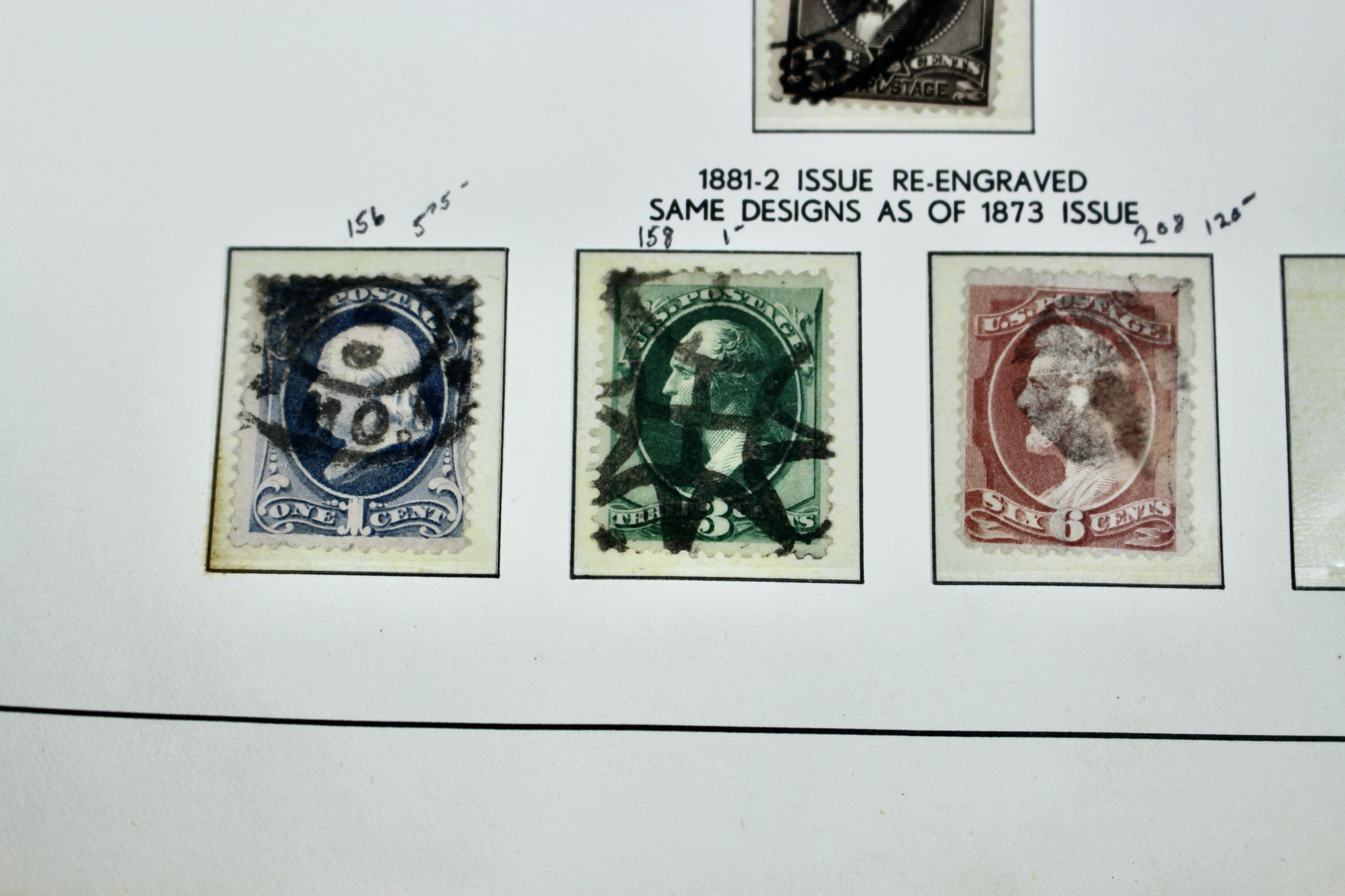 Early Used U.S. Postage Stamp Collection, 1851 to 1882