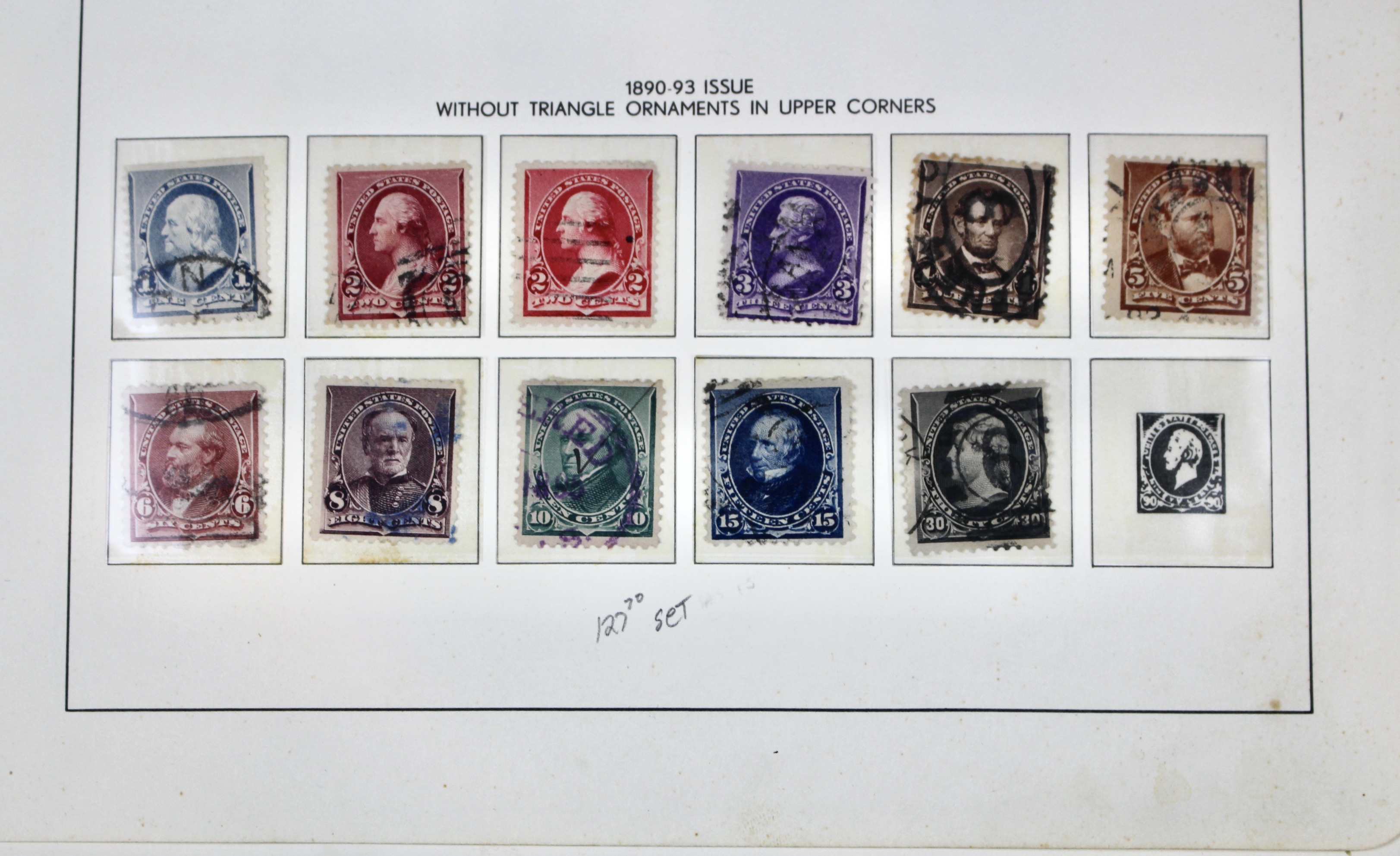 Antique U.S. Postage Stamp Collection, 1883 to 1917, Mint and Used