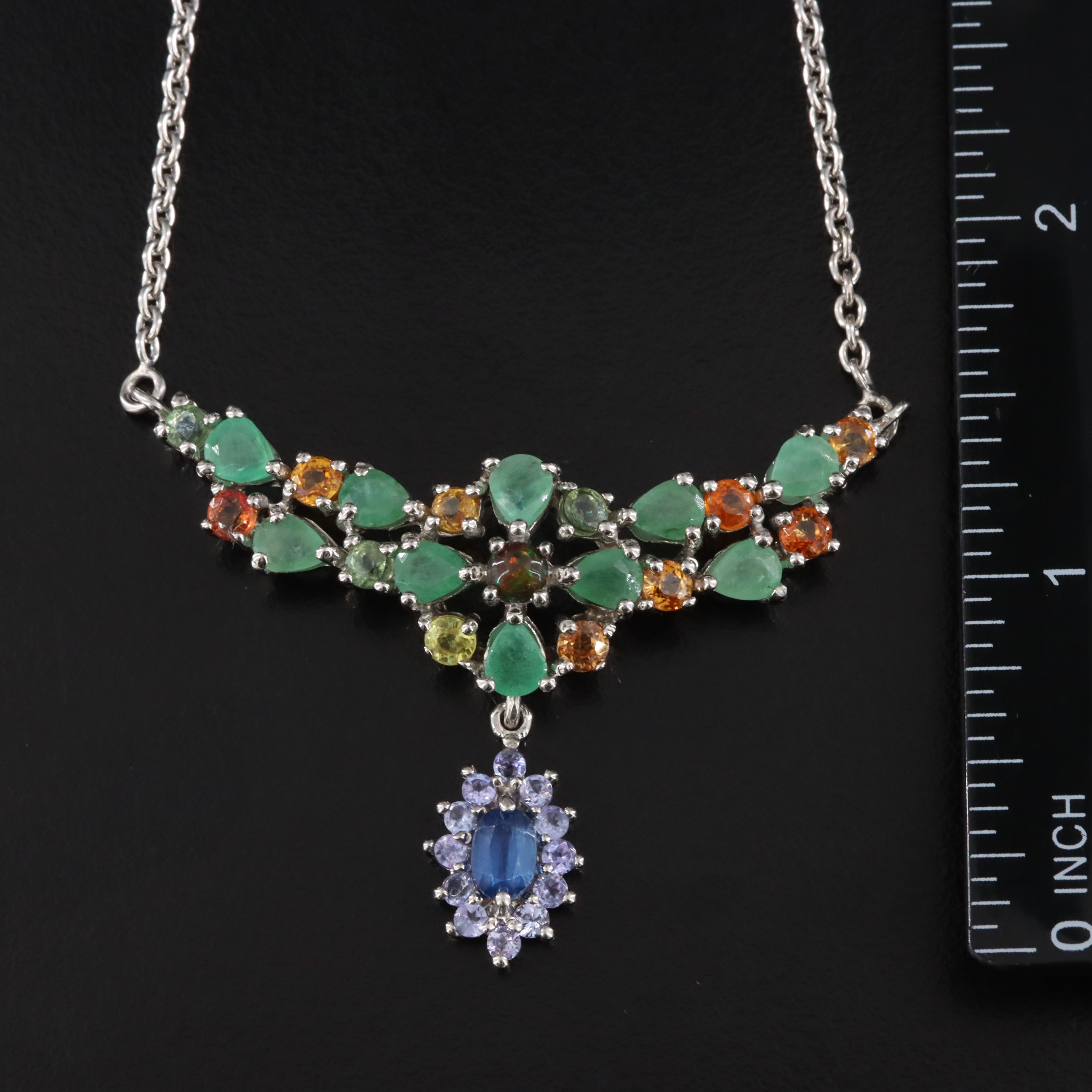 Sterling Gemstone Necklace