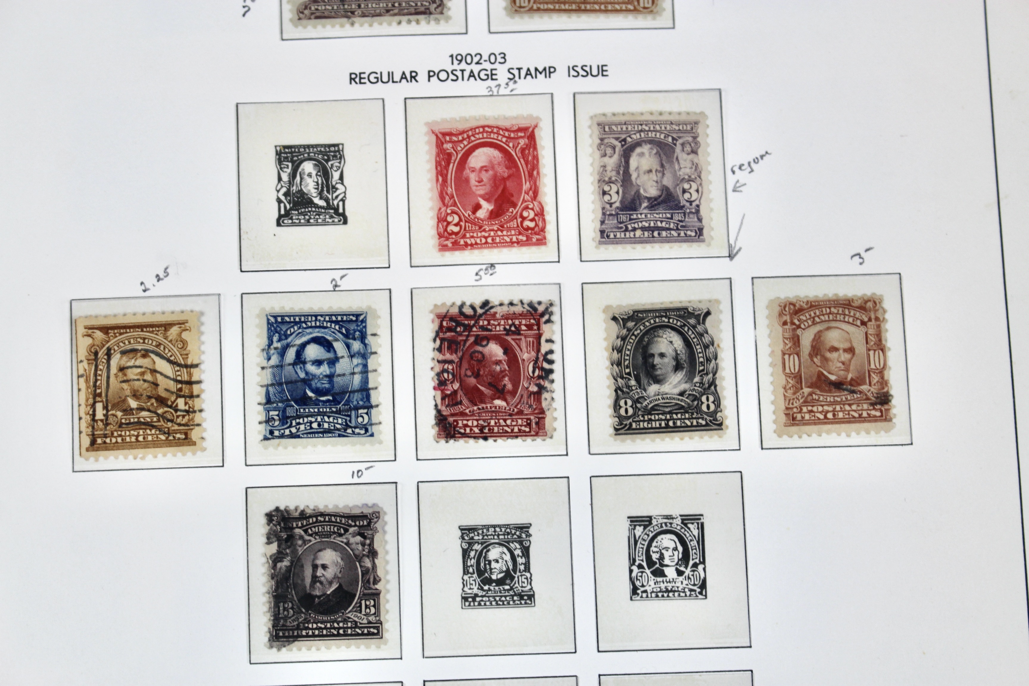 Antique U.S. Postage Stamp Collection, 1883 to 1917, Mint and Used