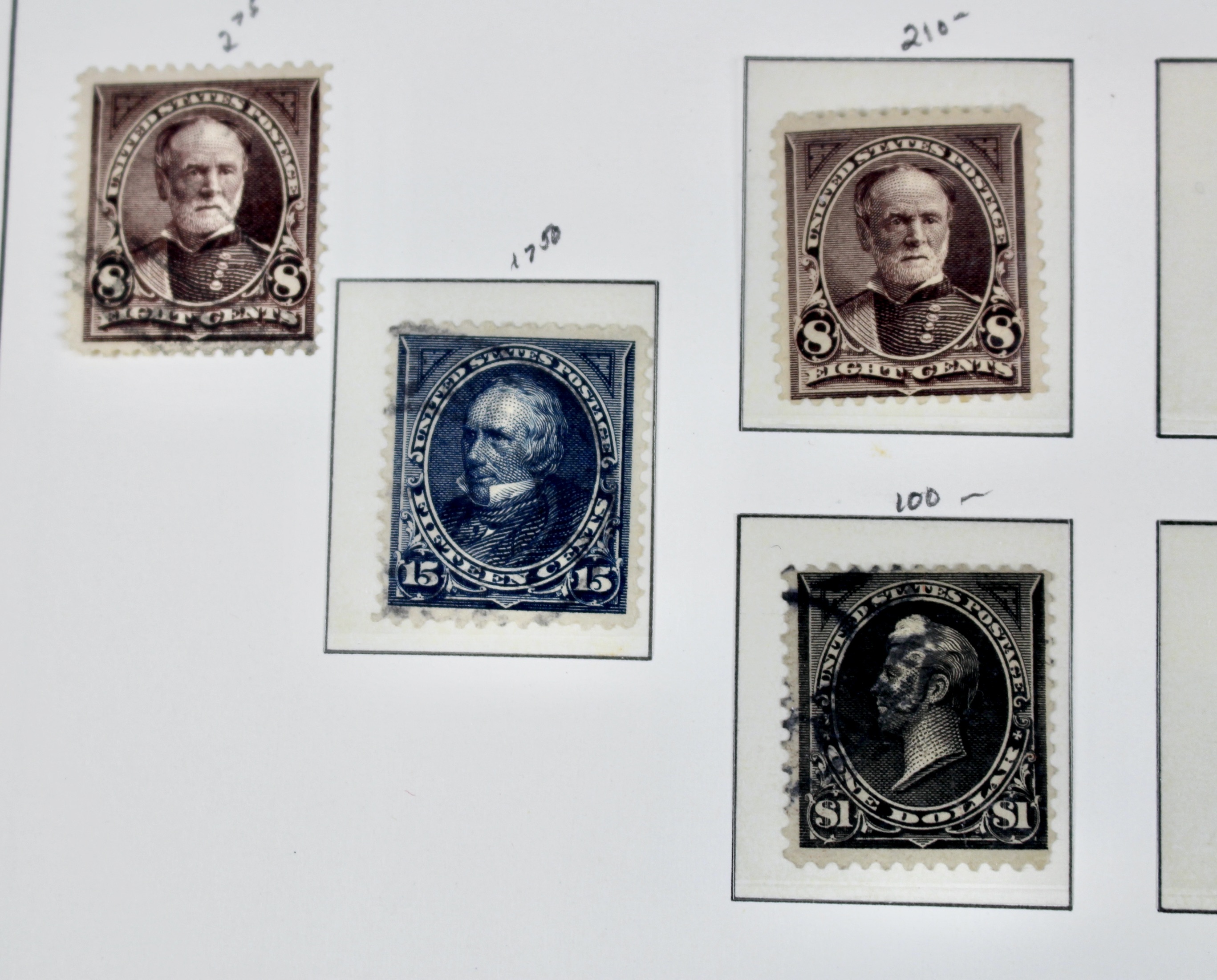 Antique U.S. Postage Stamp Collection, 1883 to 1917, Mint and Used