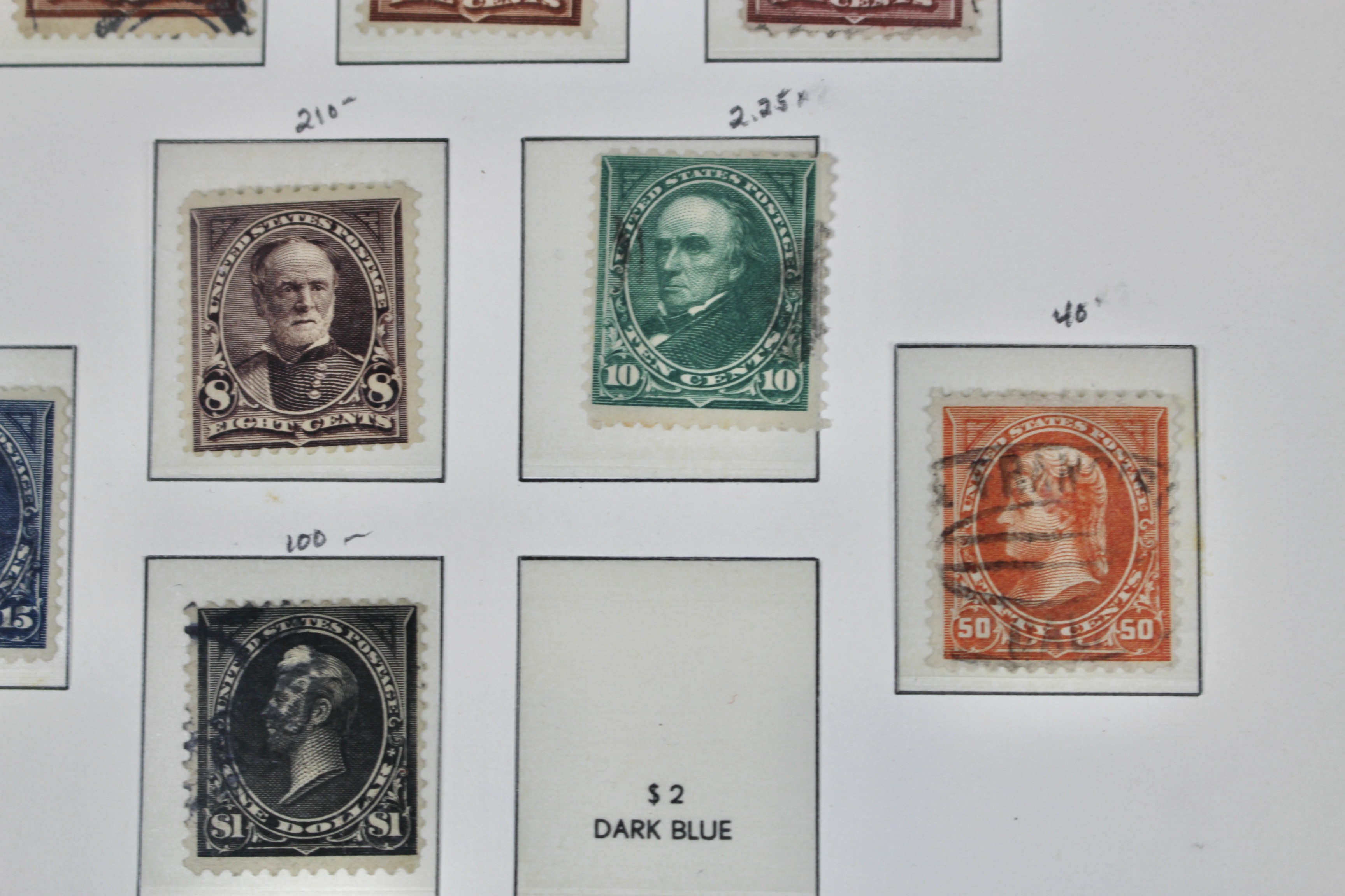 Antique U.S. Postage Stamp Collection, 1883 to 1917, Mint and Used