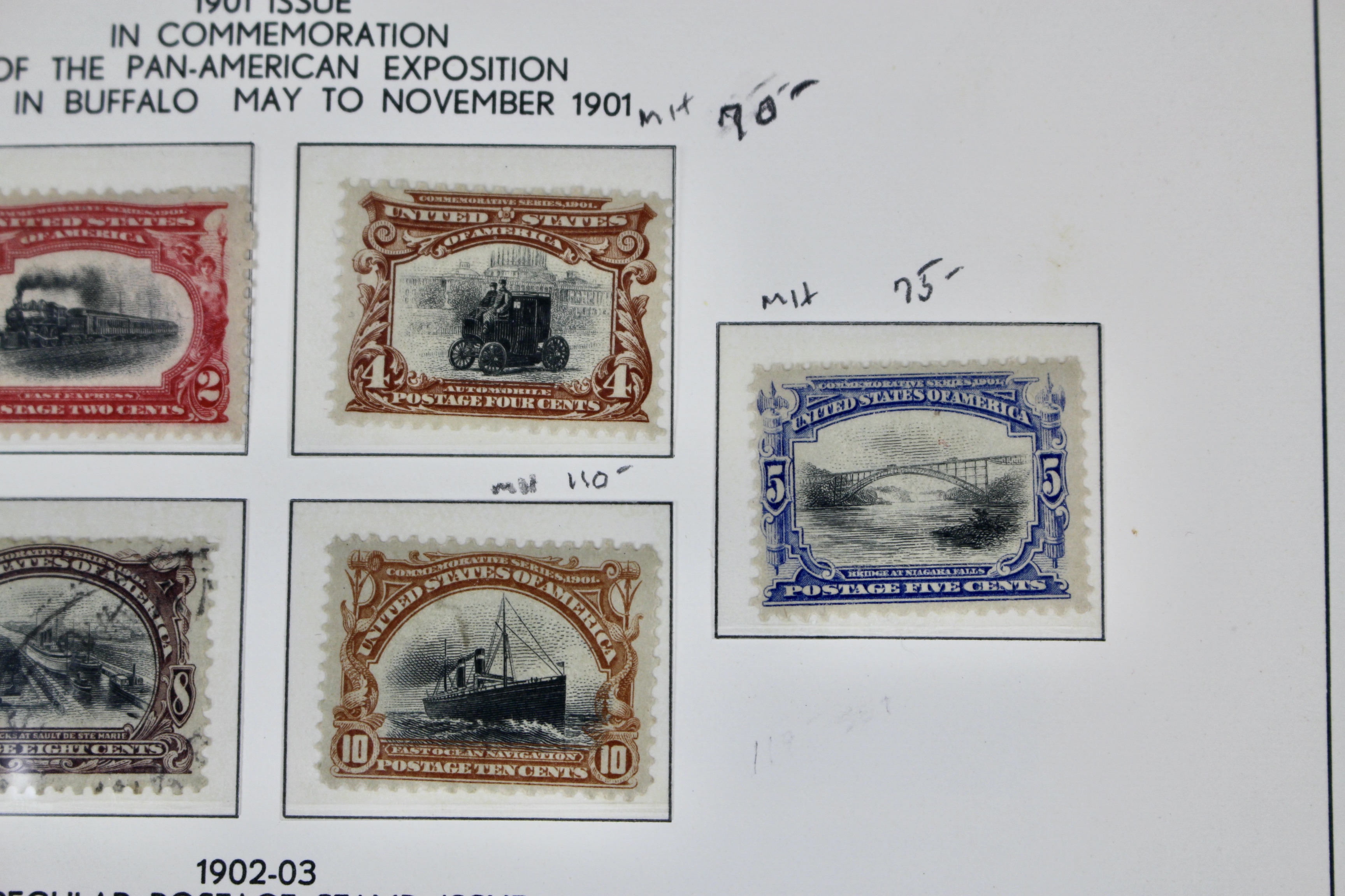 Antique U.S. Postage Stamp Collection, 1883 to 1917, Mint and Used