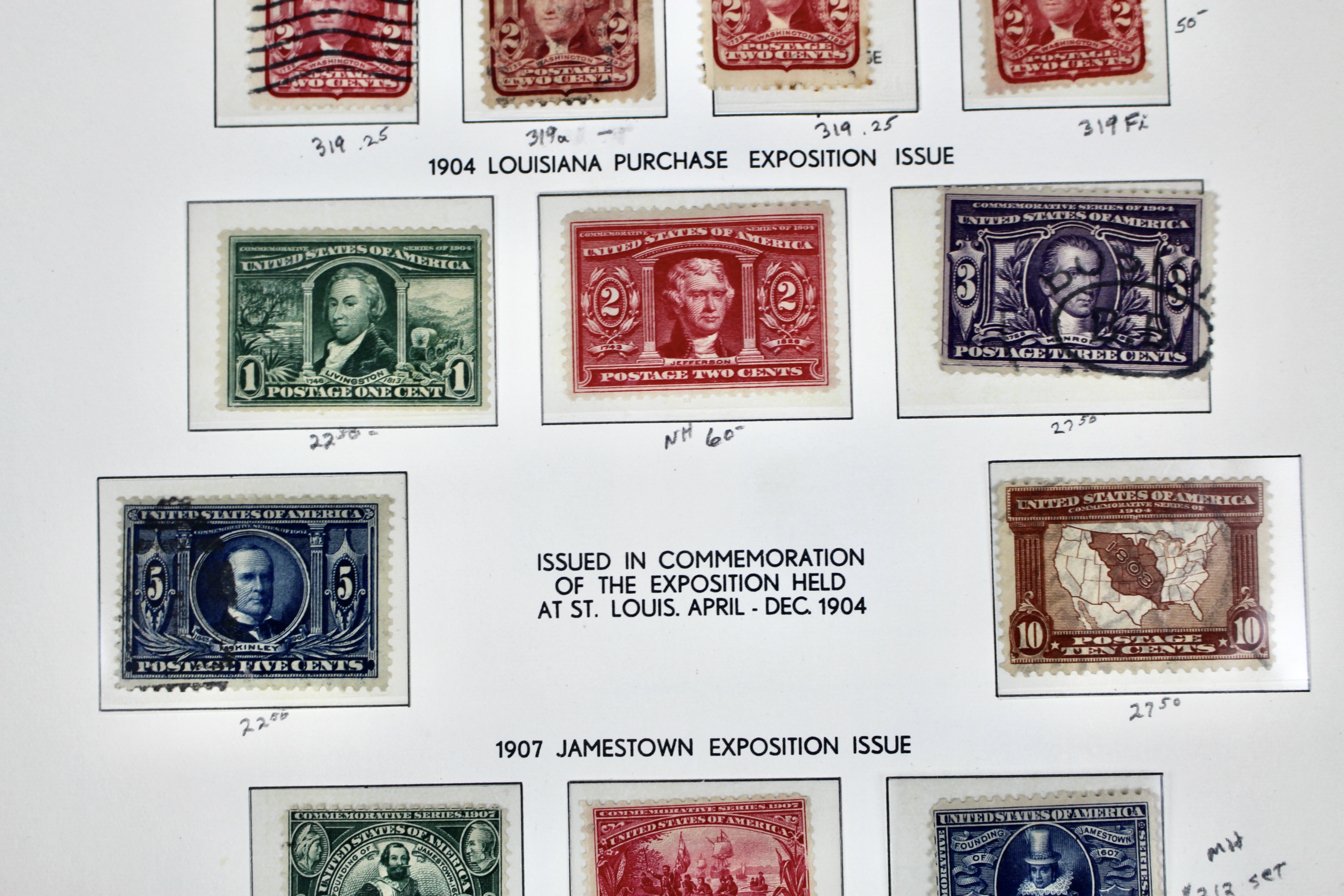 Antique U.S. Postage Stamp Collection, 1883 to 1917, Mint and Used