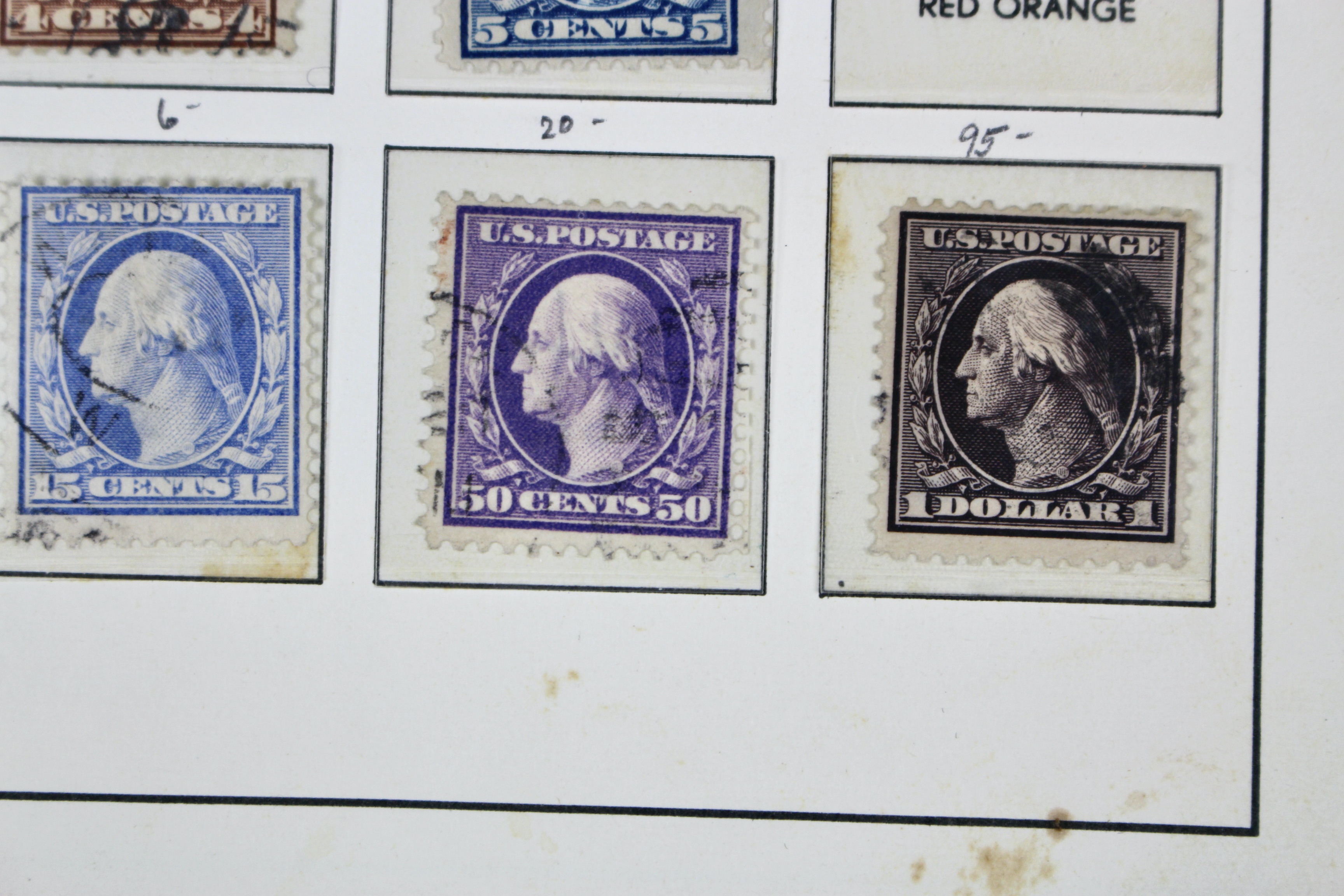 Antique U.S. Postage Stamp Collection, 1883 to 1917, Mint and Used