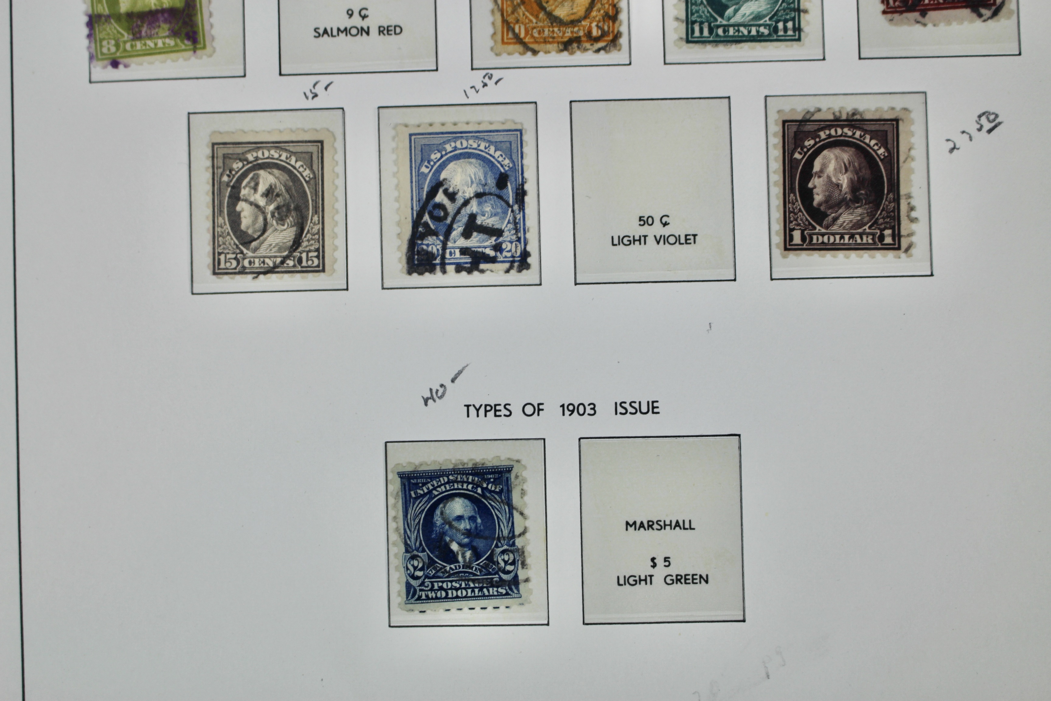Antique U.S. Postage Stamp Collection, 1883 to 1917, Mint and Used