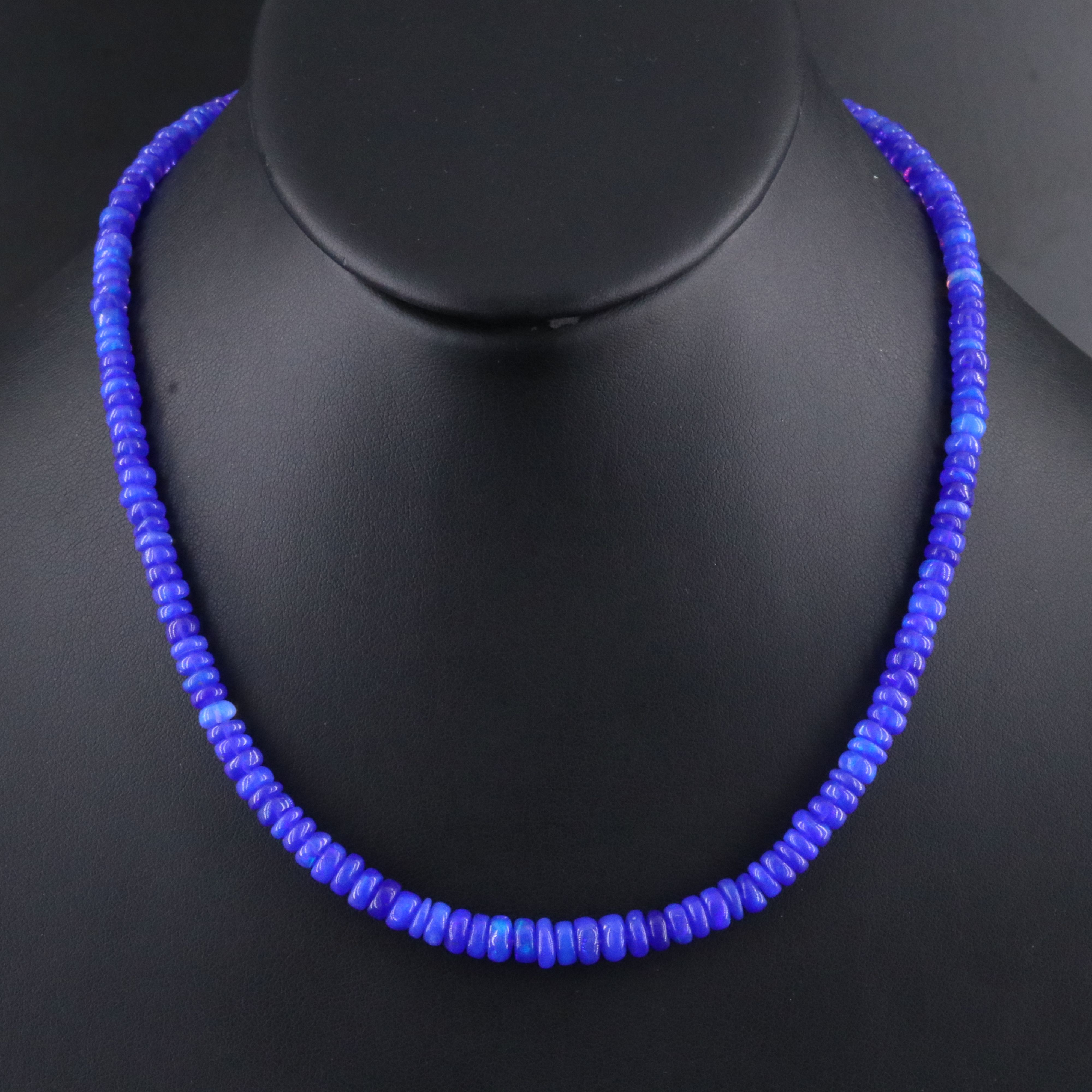 Graduated Opal Necklace with Sterling Clasp