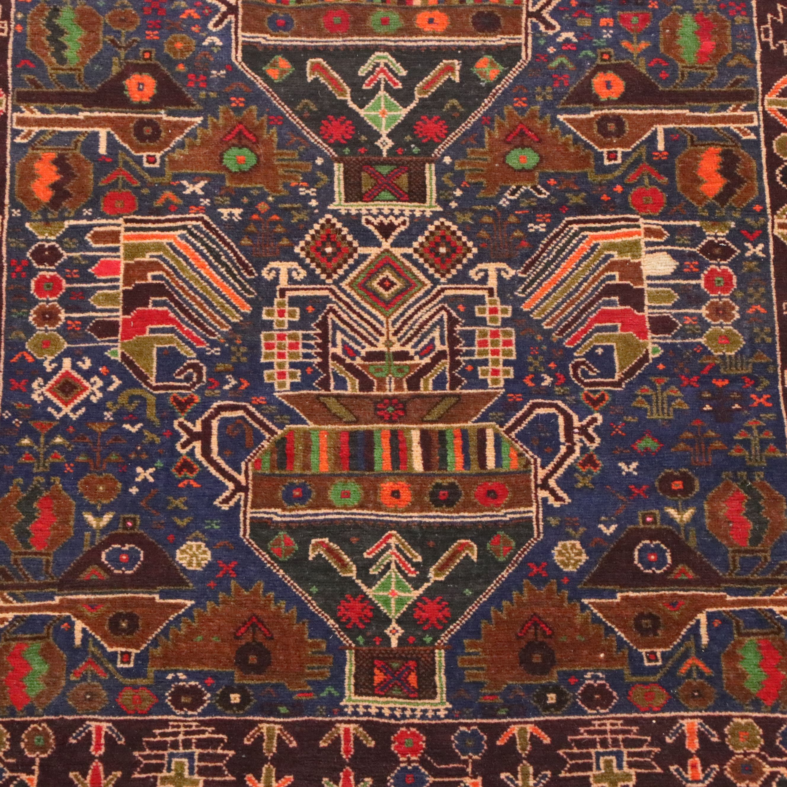 3'3 x 5'1 Hand-Knotted Afghan Baluch Area Rug