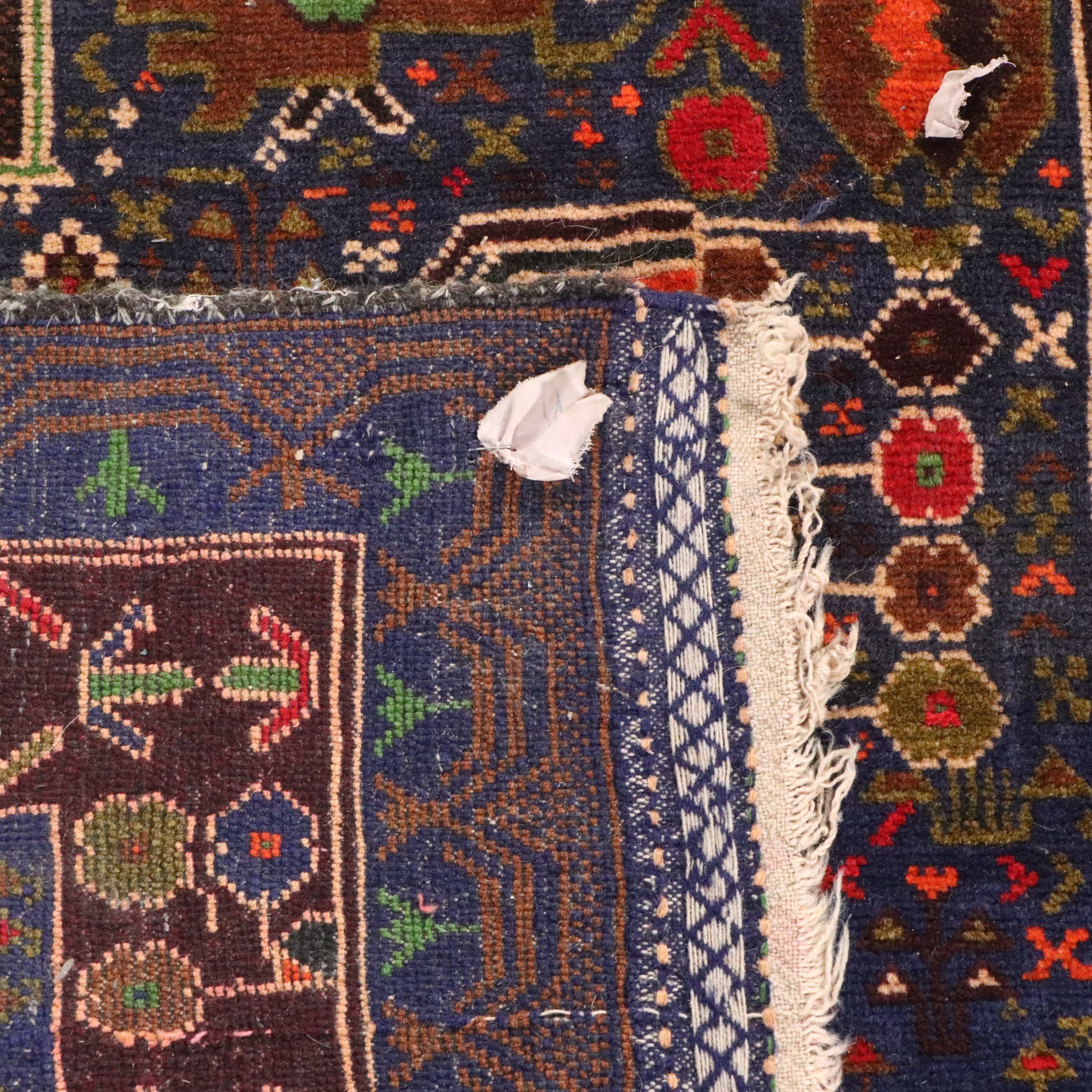 3'3 x 5'1 Hand-Knotted Afghan Baluch Area Rug