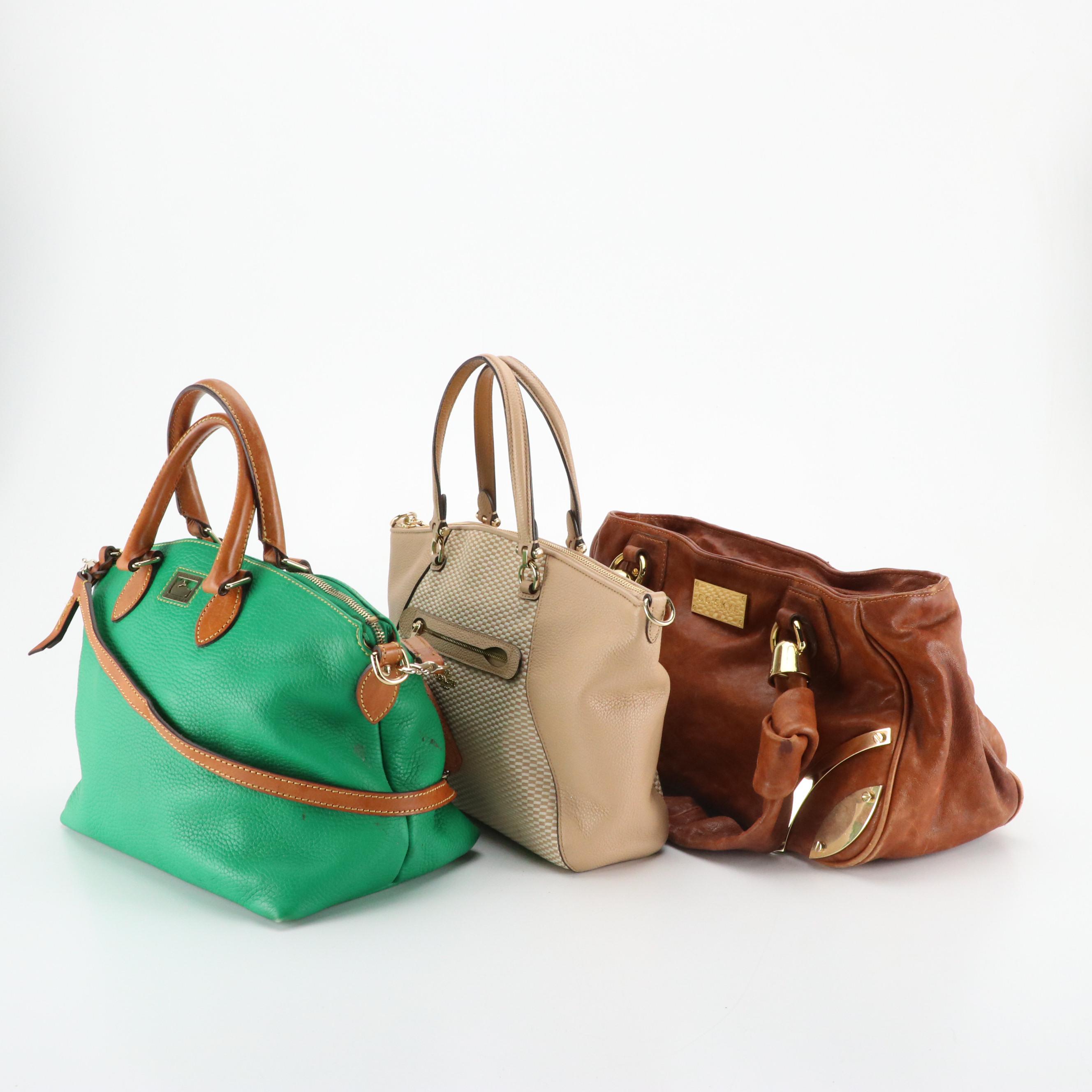 Coach Legacy Jacquard Prairie Satchel, CC Skye Leather and Dooney & Bourke Bag