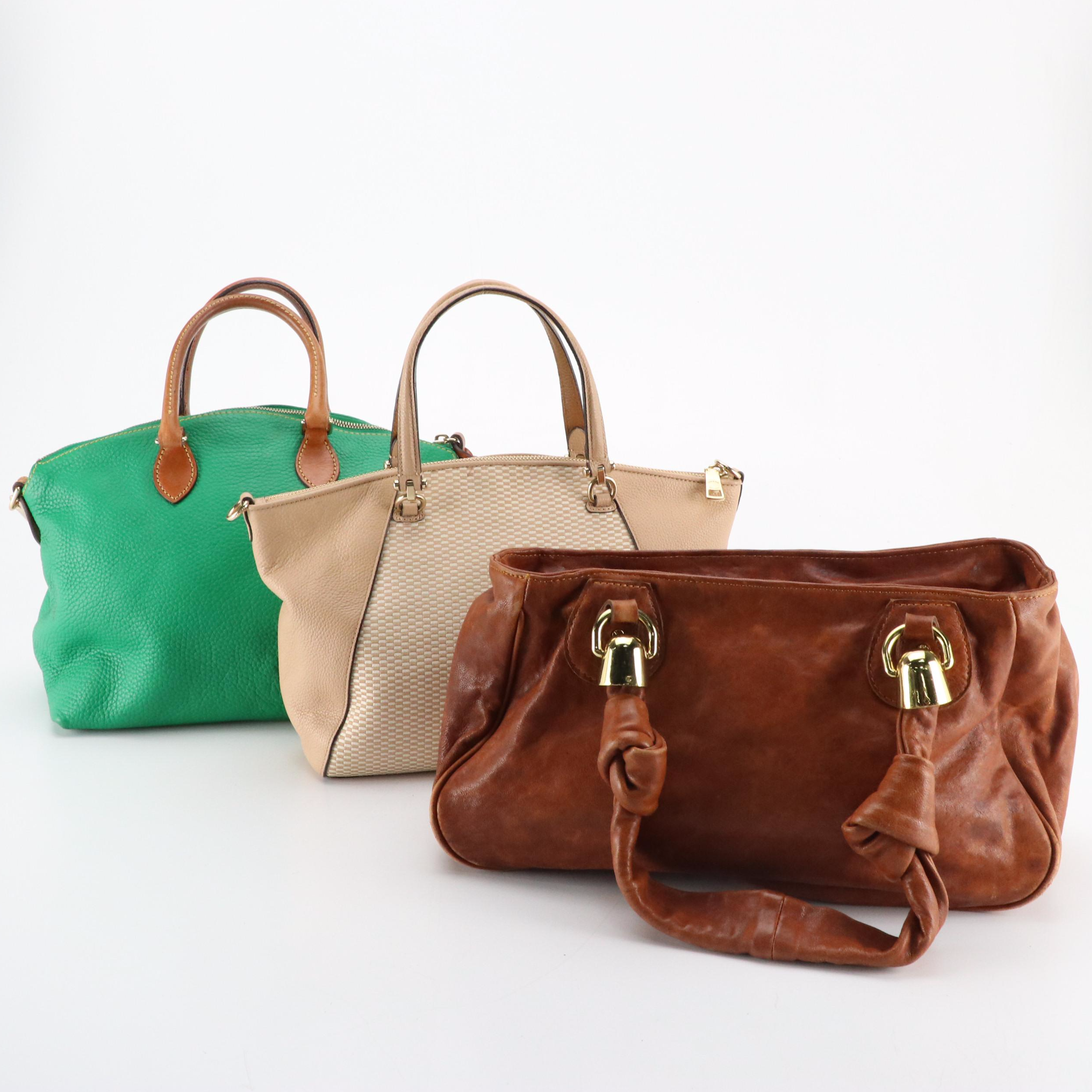 Coach Legacy Jacquard Prairie Satchel, CC Skye Leather and Dooney & Bourke Bag