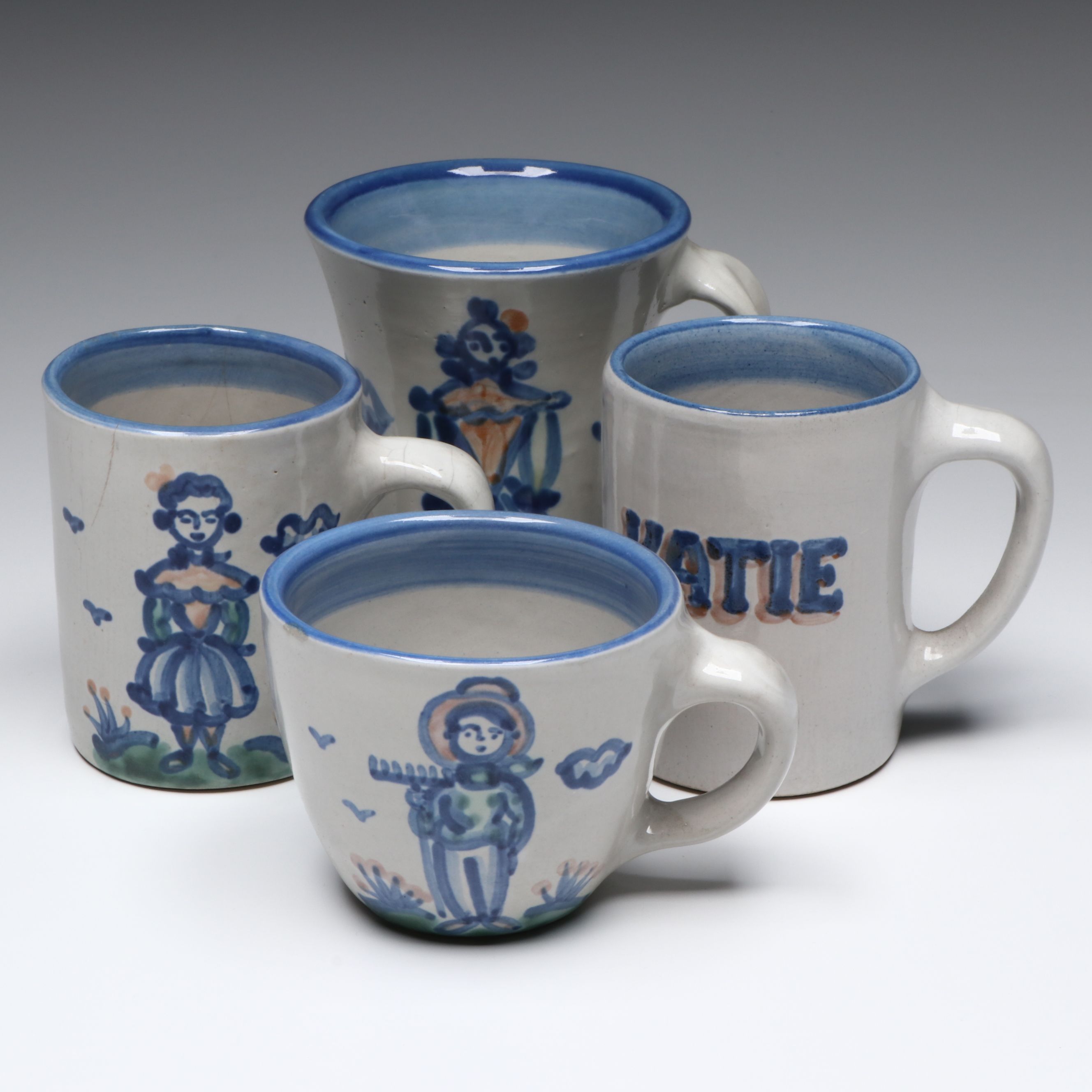 M. A. Hadley Hand-Painted Stoneware Personalized and Other Mugs