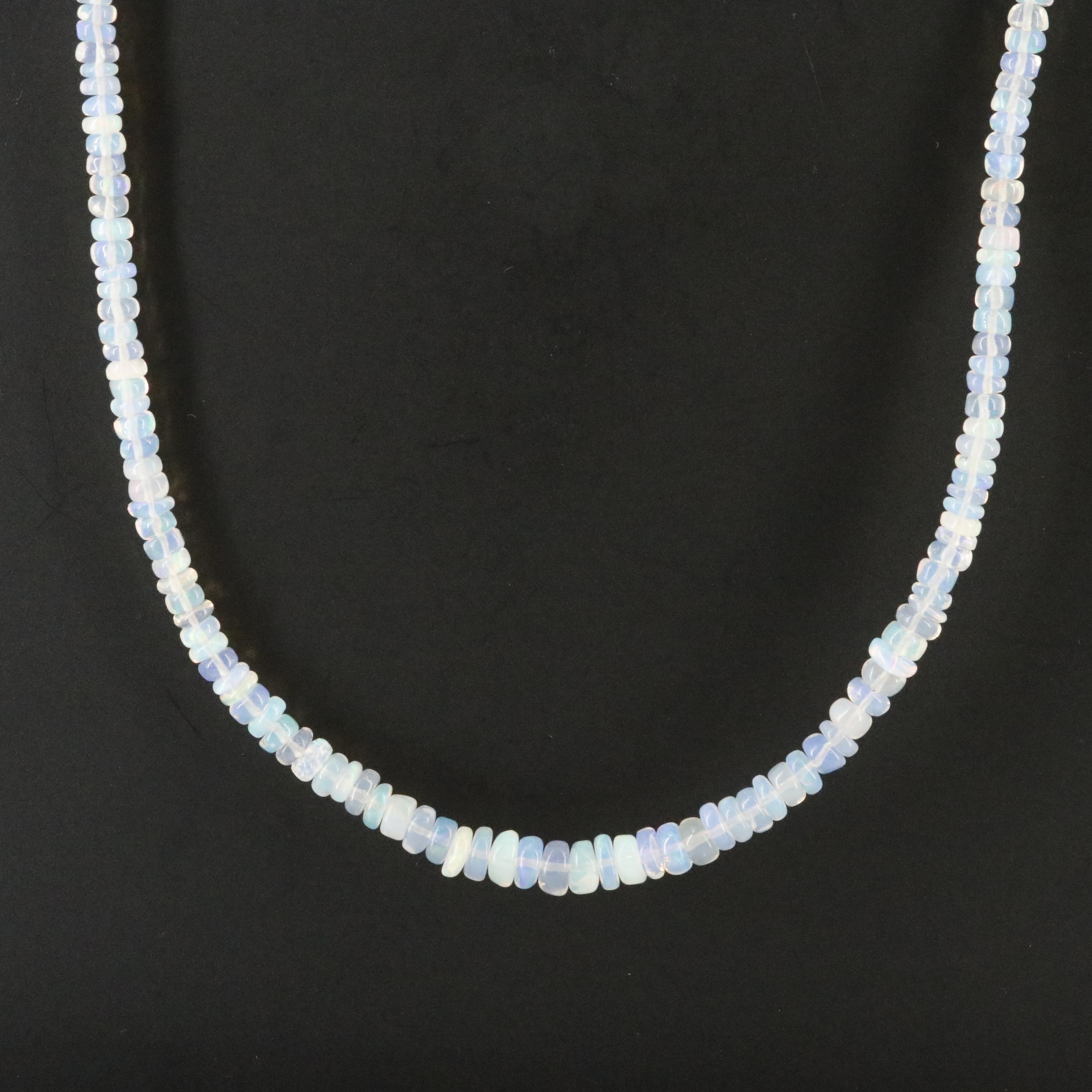 Graduated Opal Necklace with Sterling Clasp