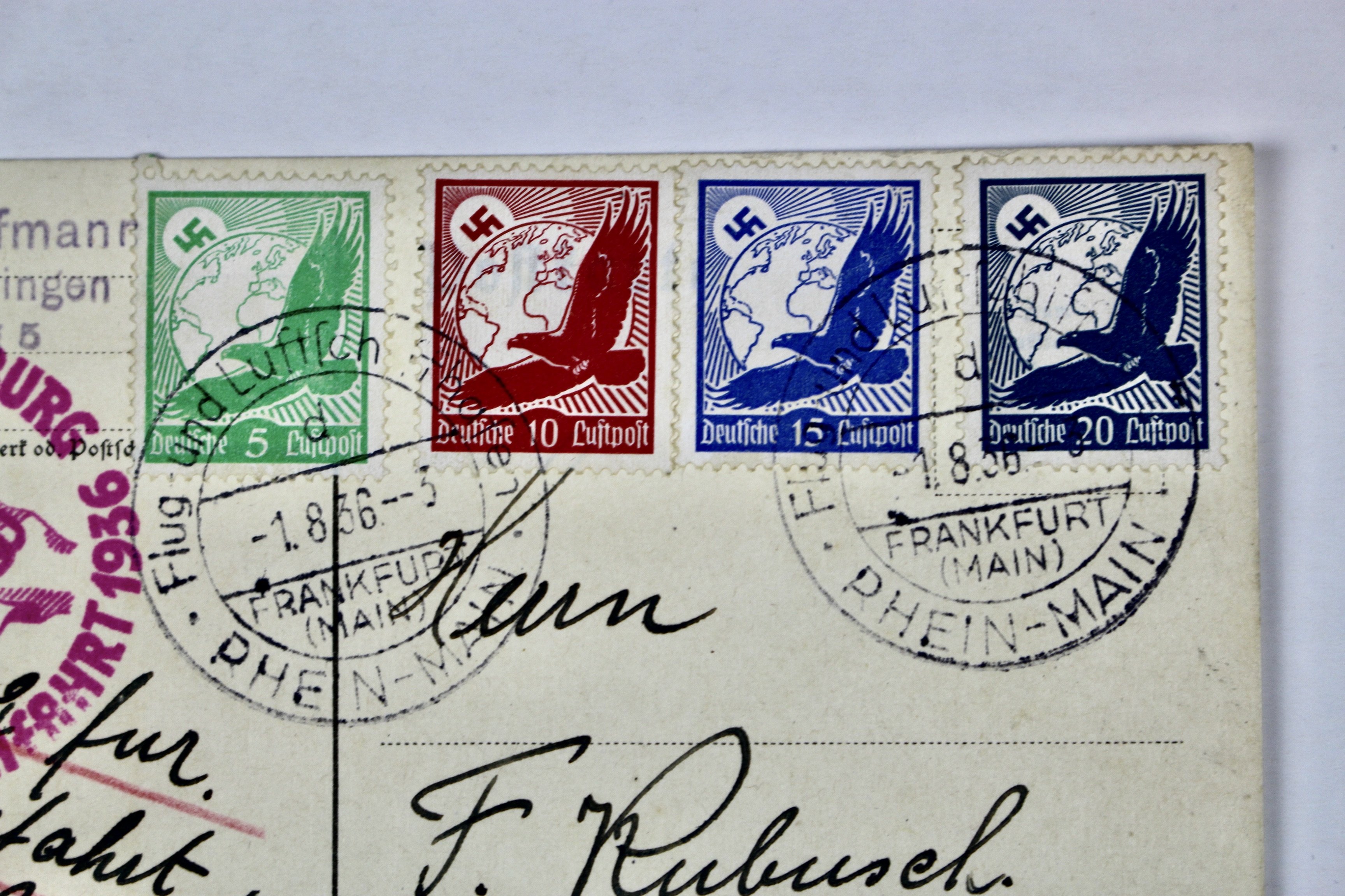 1936 Germany Graf Zeppelin Postcard