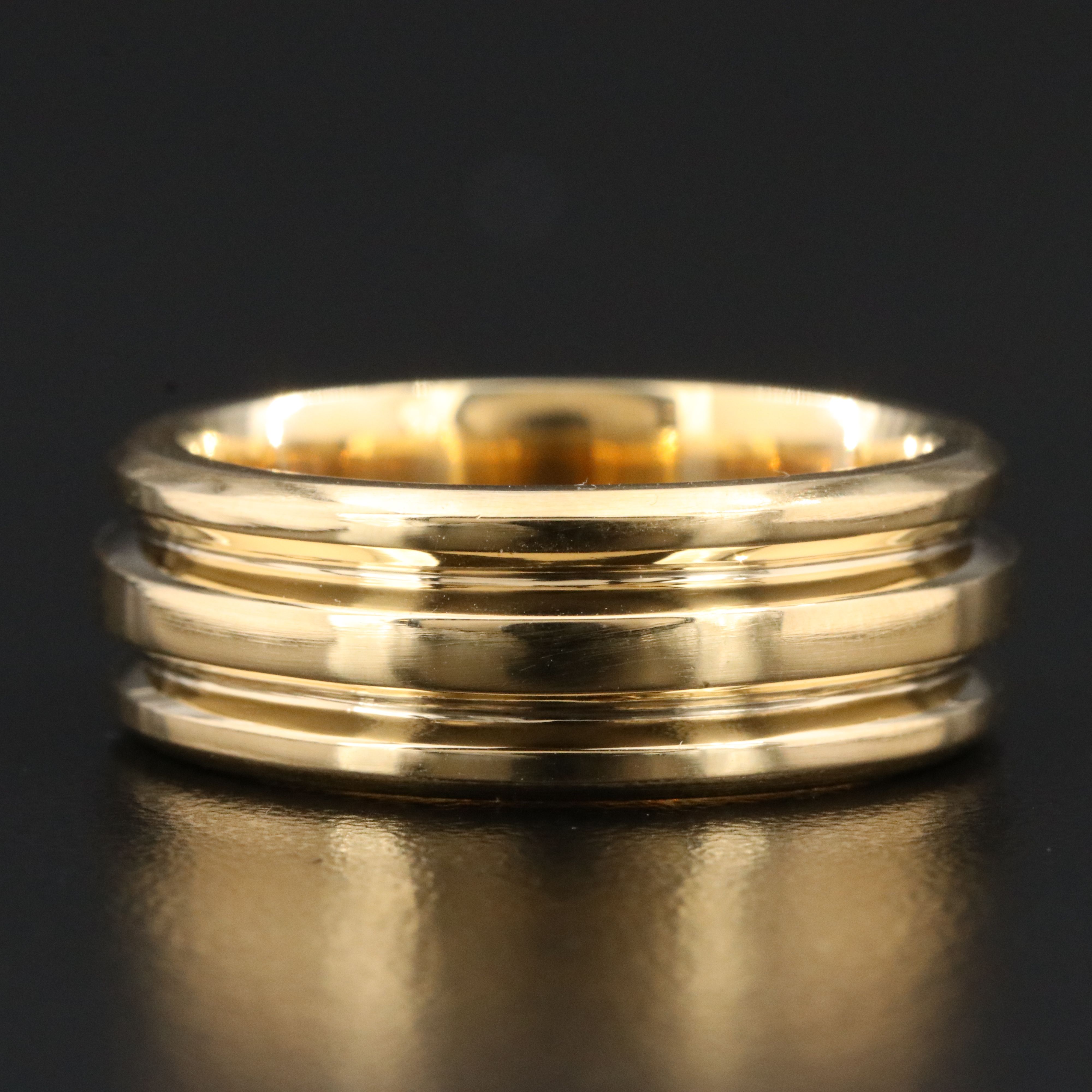 David Yurman 18K Grooved Band