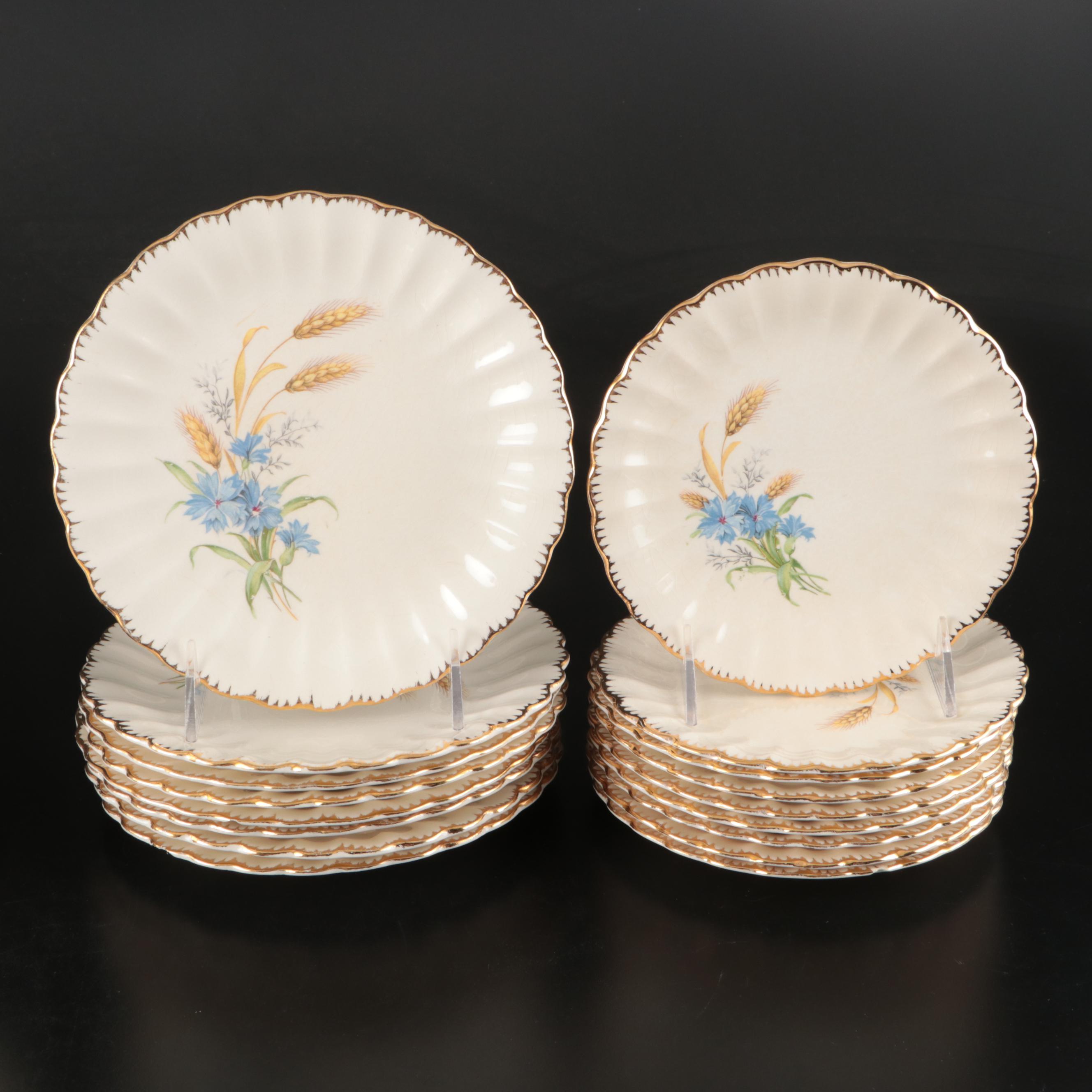 American Limoges "Wheatfield" with Crooksville Dinnerware, Early to Mid-20th C.