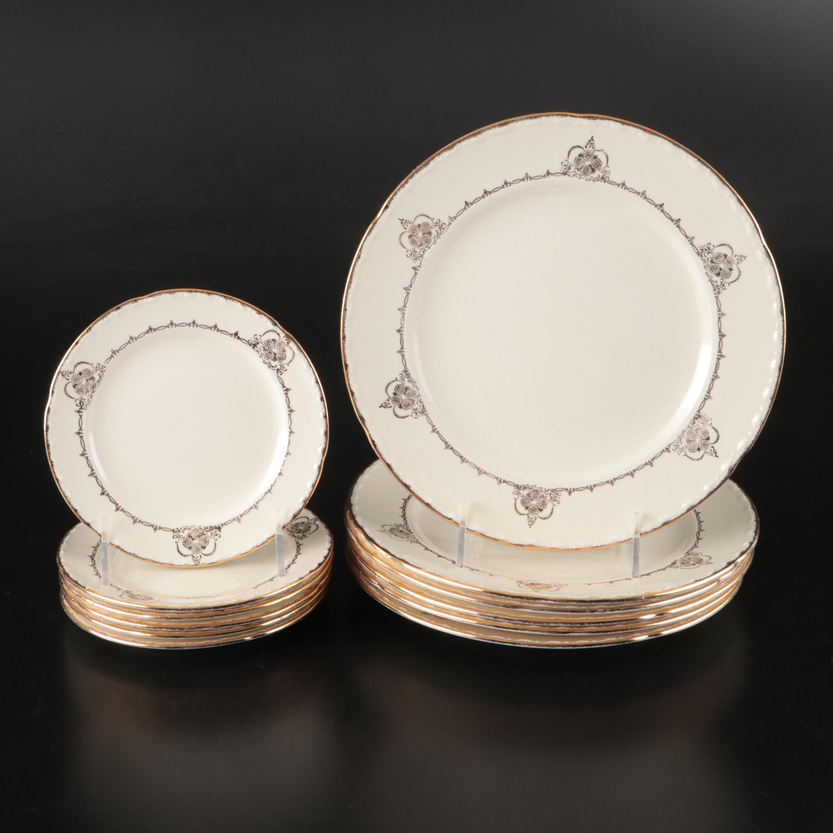 American Limoges "Wheatfield" with Crooksville Dinnerware, Early to Mid-20th C.