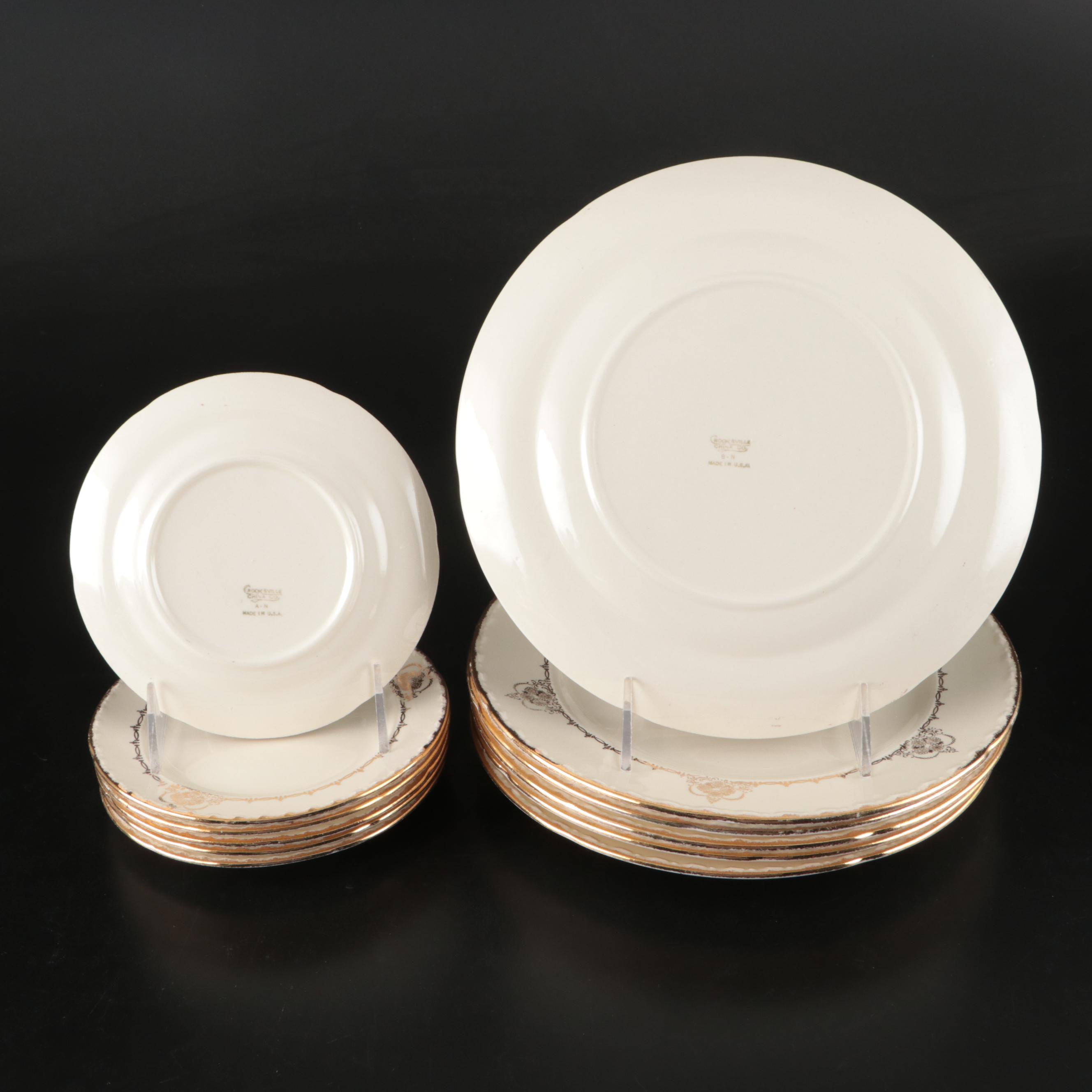 American Limoges "Wheatfield" with Crooksville Dinnerware, Early to Mid-20th C.