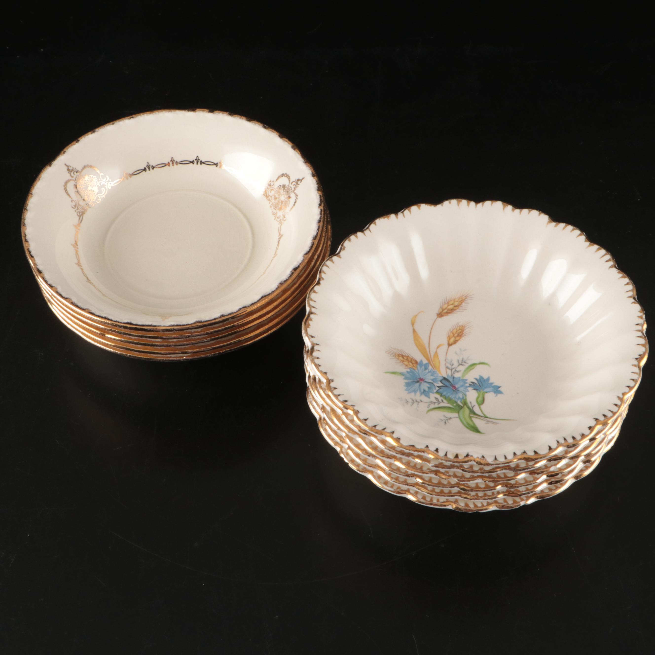American Limoges "Wheatfield" with Crooksville Dinnerware, Early to Mid-20th C.