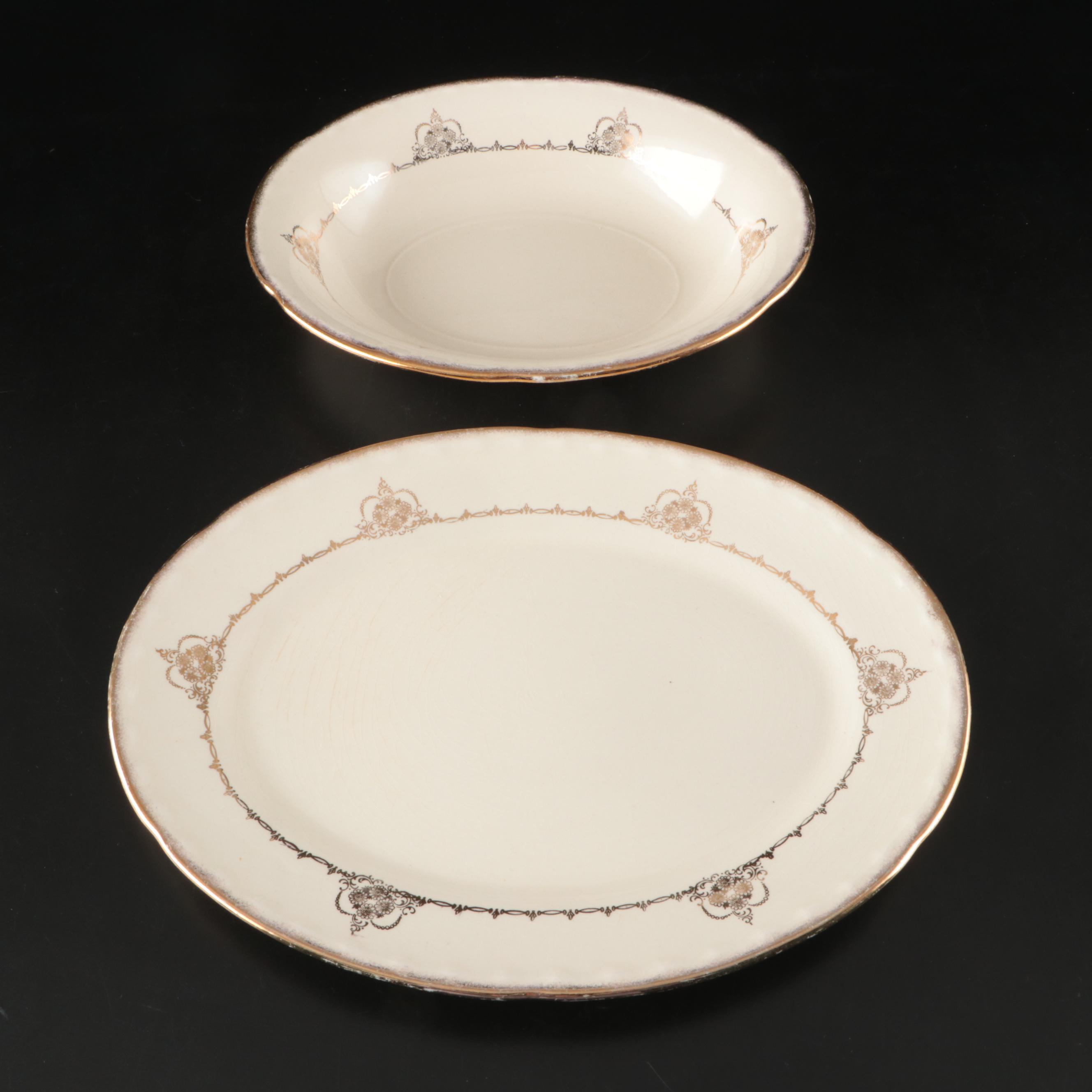 American Limoges "Wheatfield" with Crooksville Dinnerware, Early to Mid-20th C.