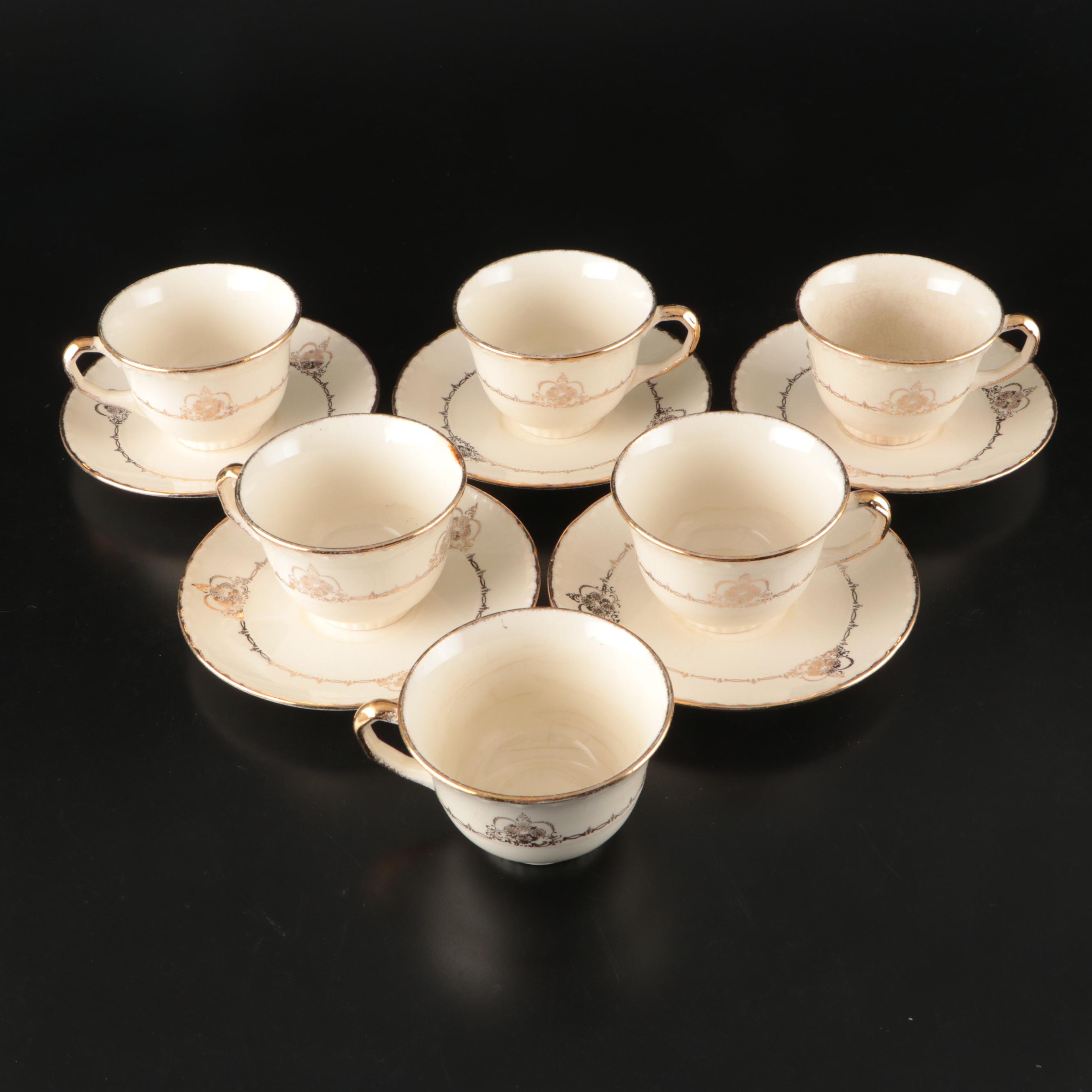 American Limoges "Wheatfield" with Crooksville Dinnerware, Early to Mid-20th C.