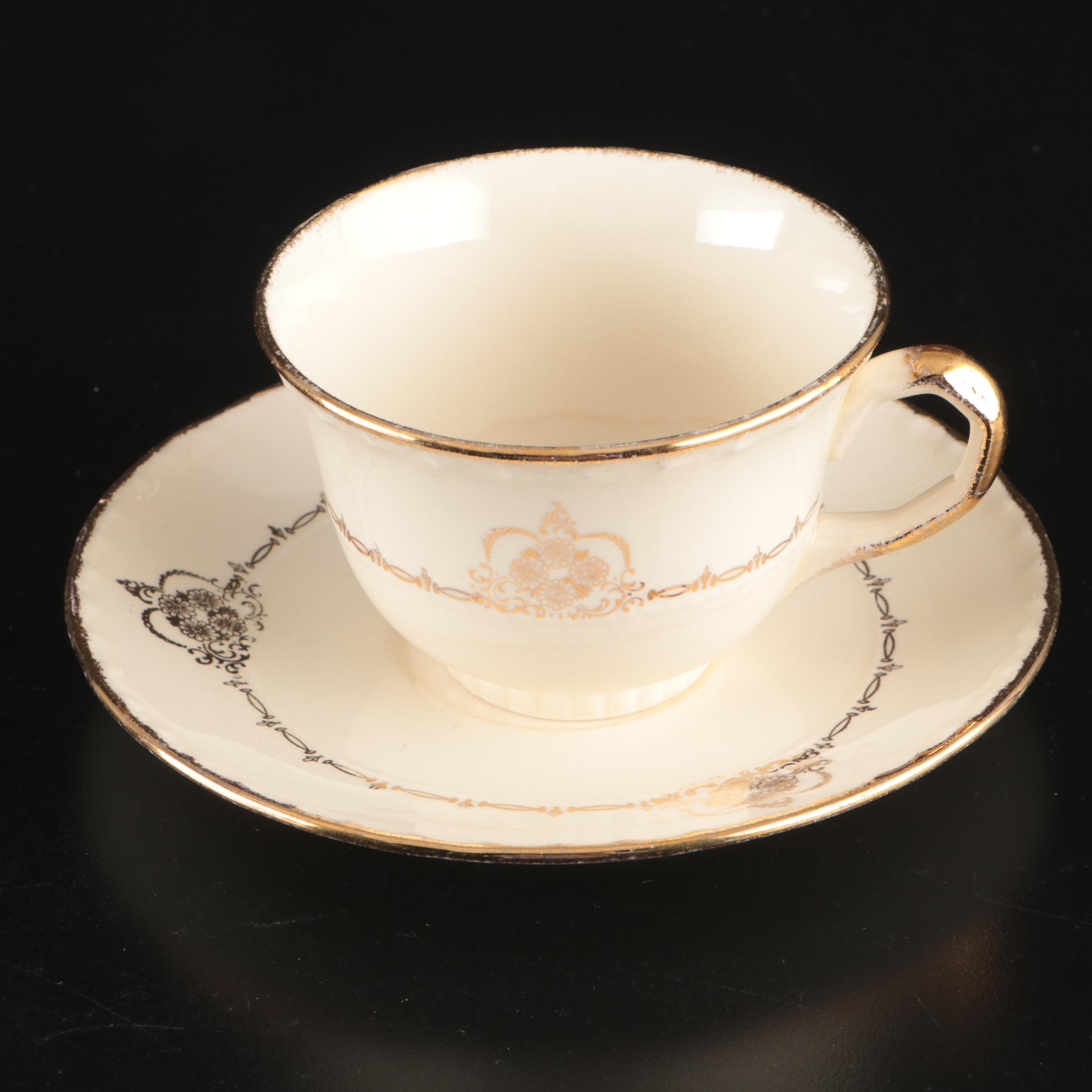 American Limoges "Wheatfield" with Crooksville Dinnerware, Early to Mid-20th C.