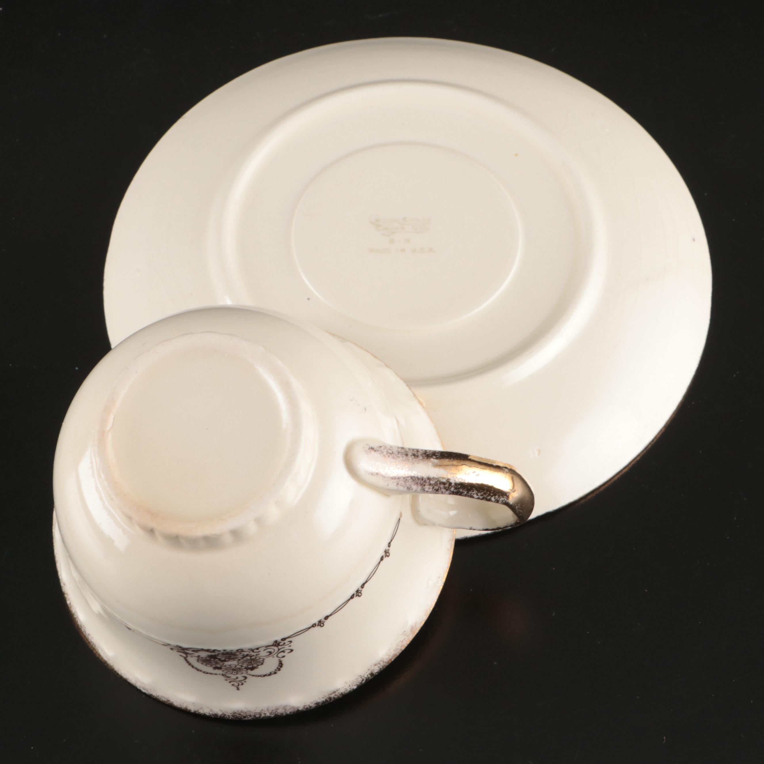 American Limoges "Wheatfield" with Crooksville Dinnerware, Early to Mid-20th C.