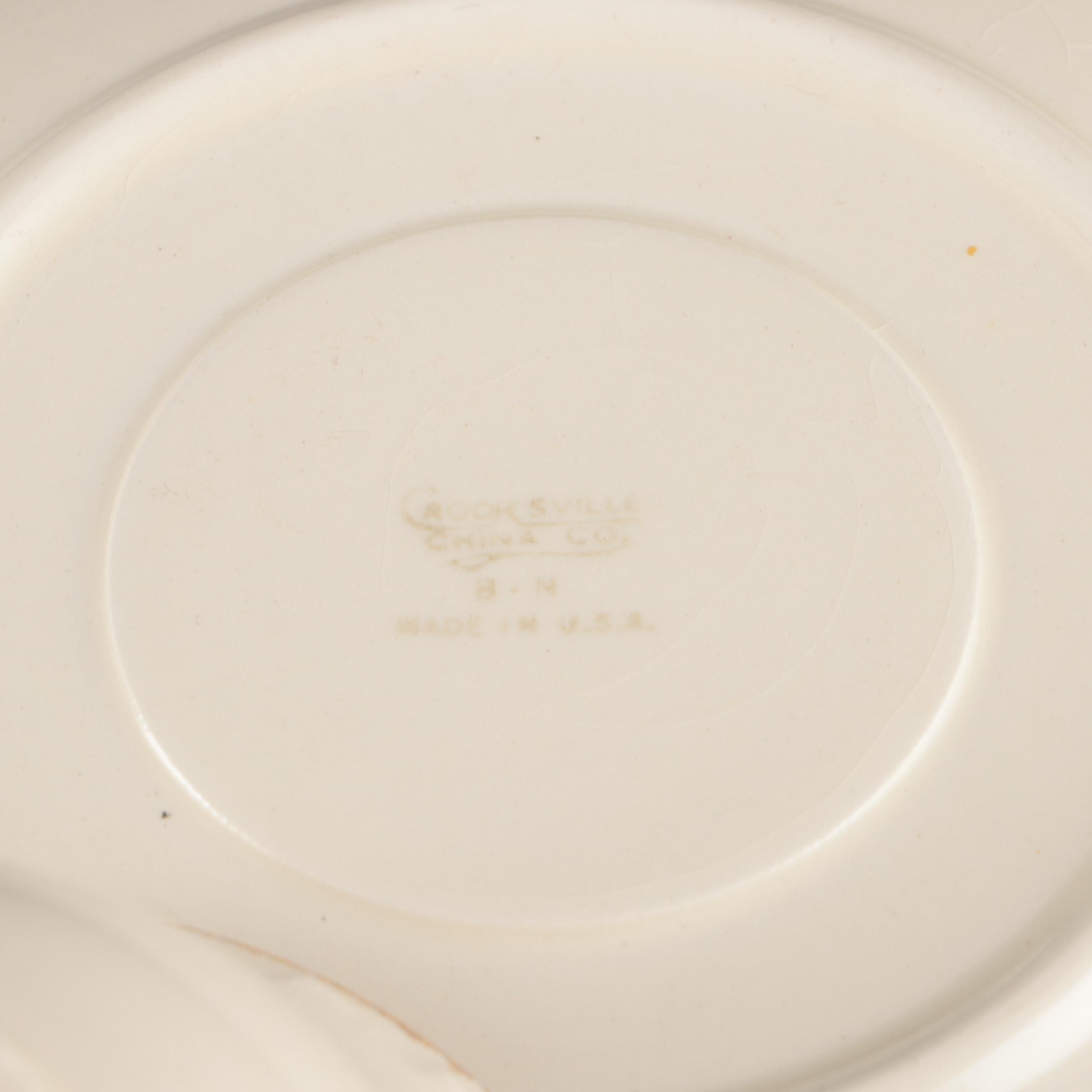 American Limoges "Wheatfield" with Crooksville Dinnerware, Early to Mid-20th C.