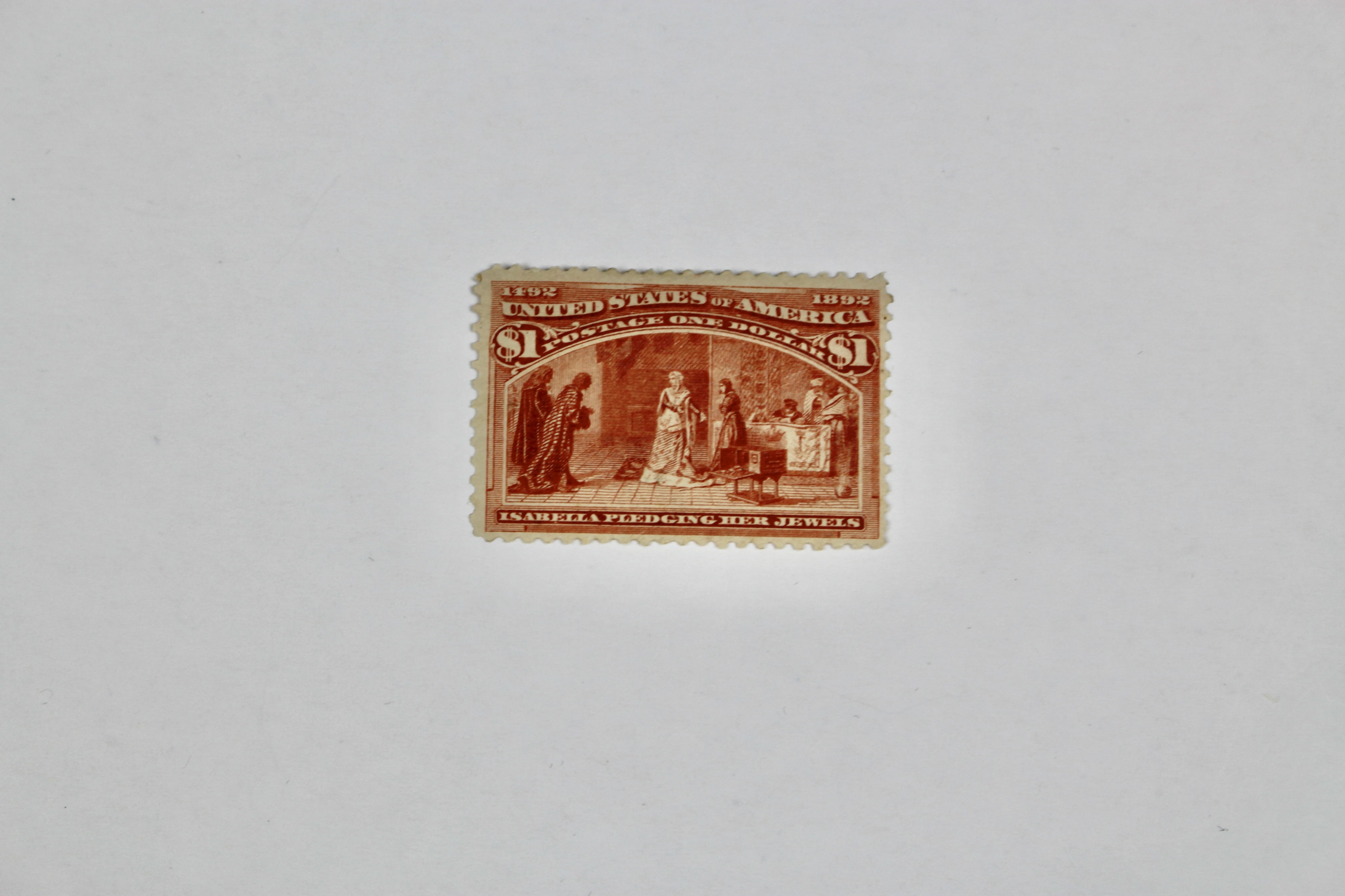 Scott 241 1893 $1 Columbian Exposition Postage Stamp, MH