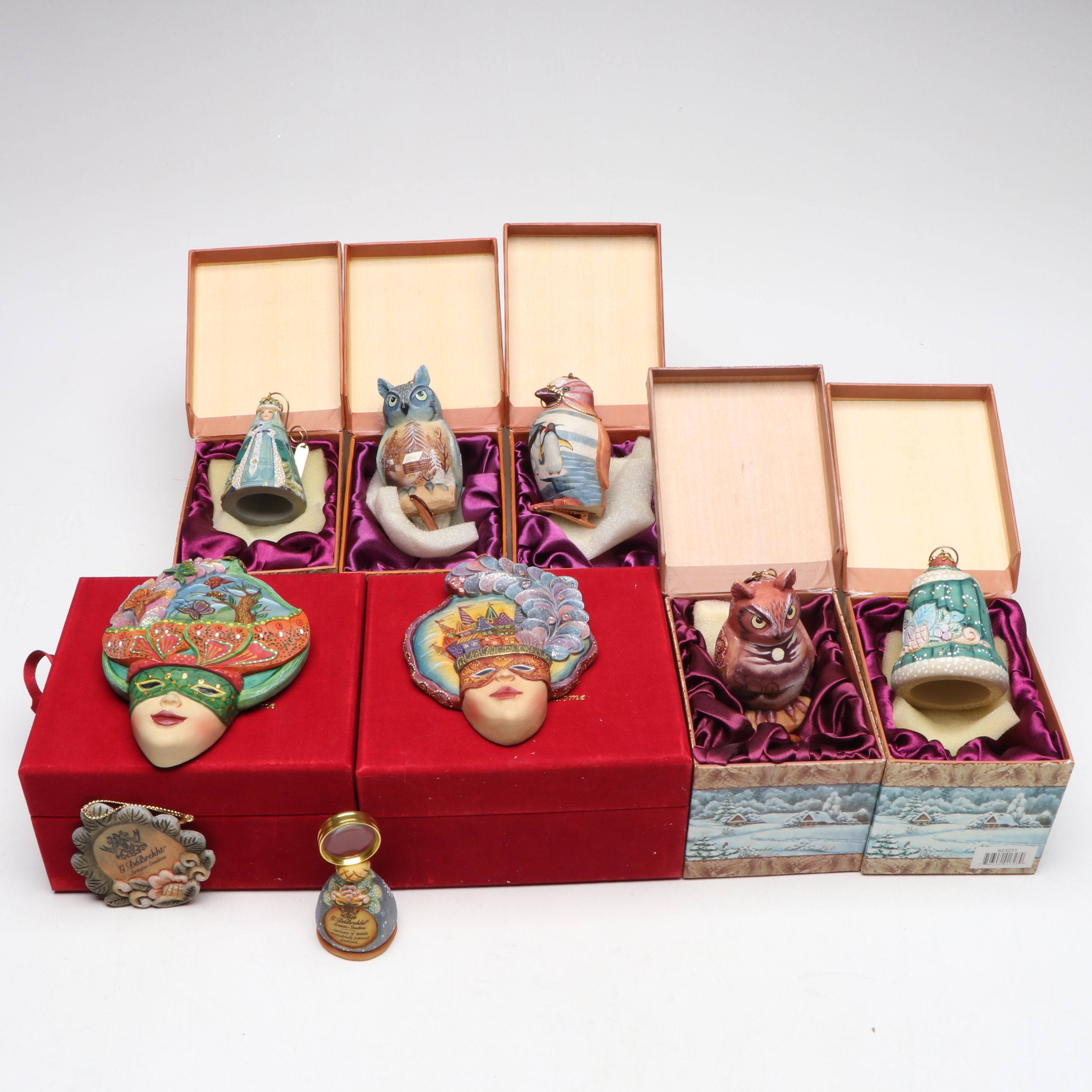 G. DeBrekht "Mystic Masquerade" and More Hand-Painted Christmas Ornaments