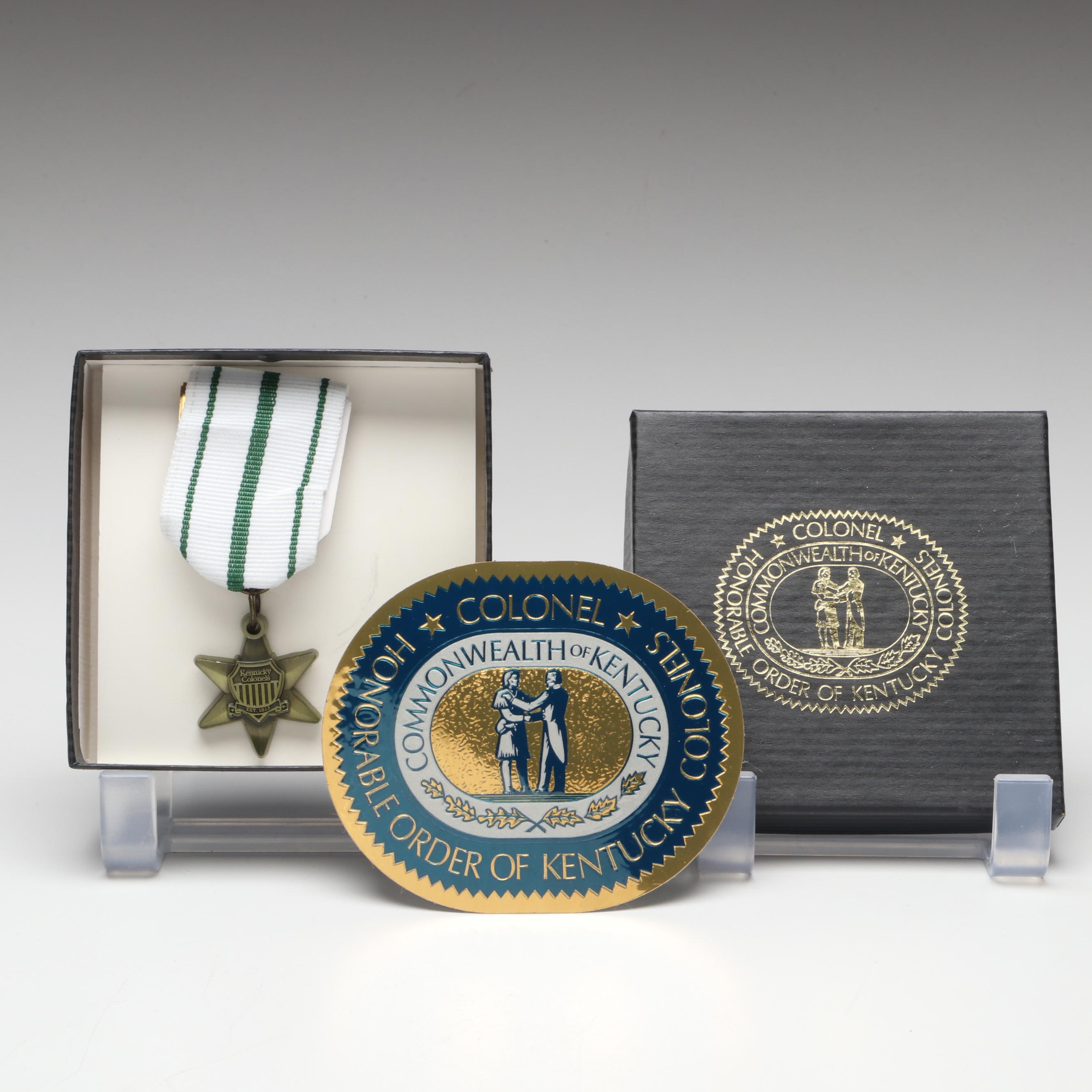 Honorable Order of Kentucky Colonels Medal and Decal