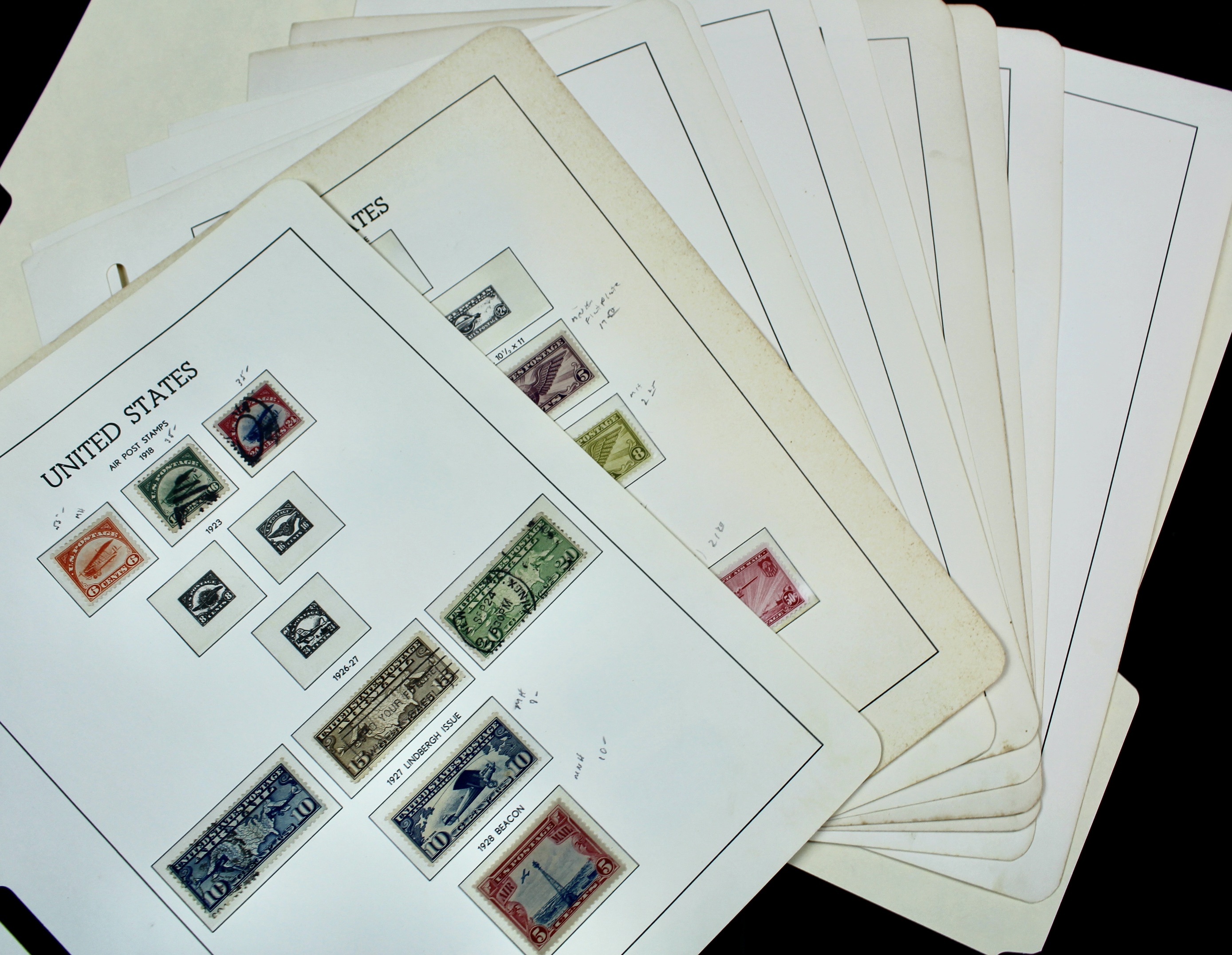 U.S. Air Mail Postage Stamp Collection, 1918 to 1967, Including C1 to 3 and C18