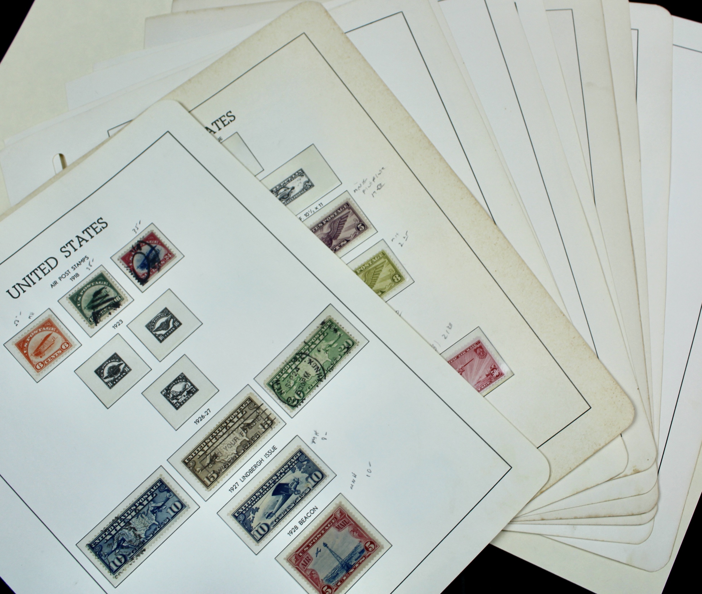 U.S. Air Mail Postage Stamp Collection, 1918 to 1967, Including C1 to 3 and C18