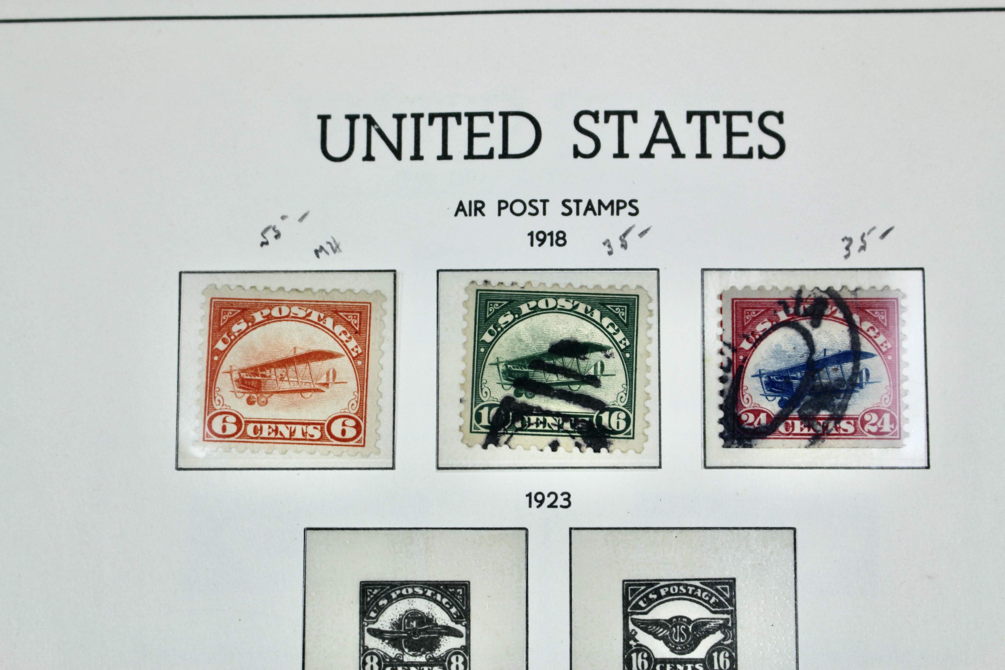 U.S. Air Mail Postage Stamp Collection, 1918 to 1967, Including C1 to 3 and C18