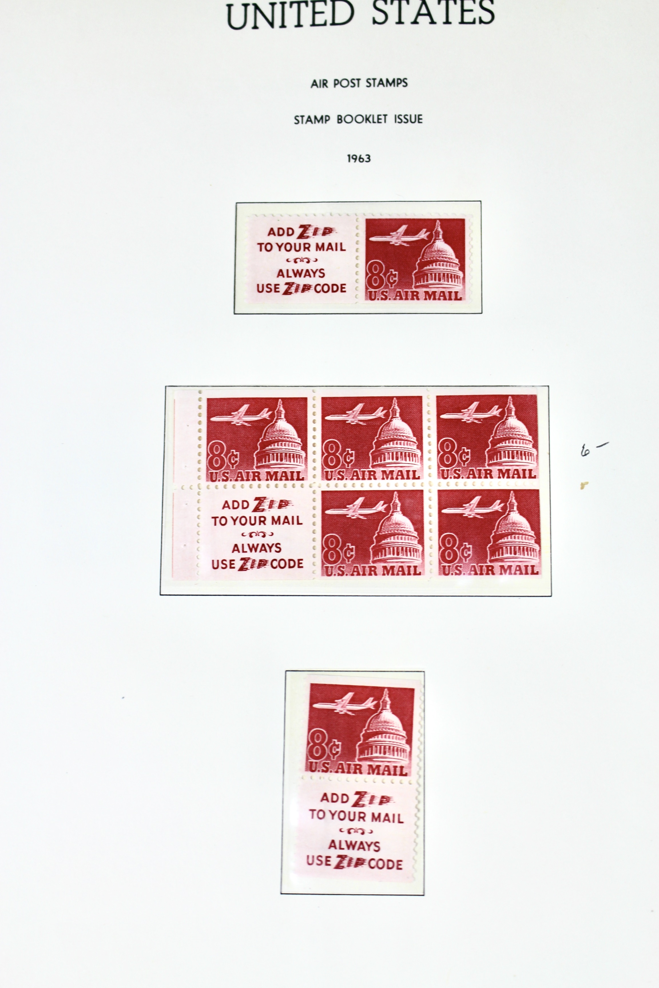 U.S. Air Mail Postage Stamp Collection, 1918 to 1967, Including C1 to 3 and C18