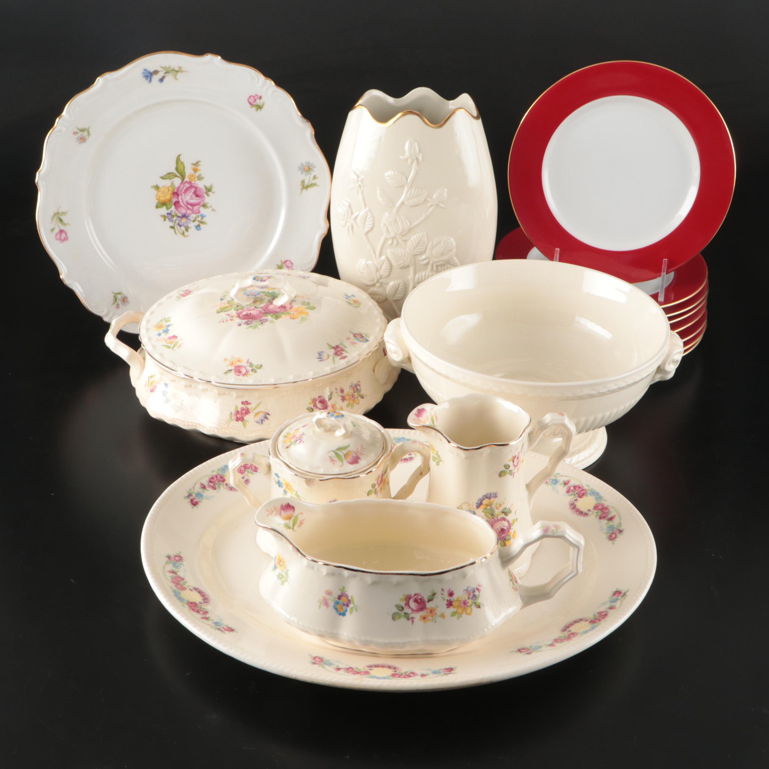 Wedgwood Porcelain Bowl, Crooksville Porcelain Dish, and More Tableware