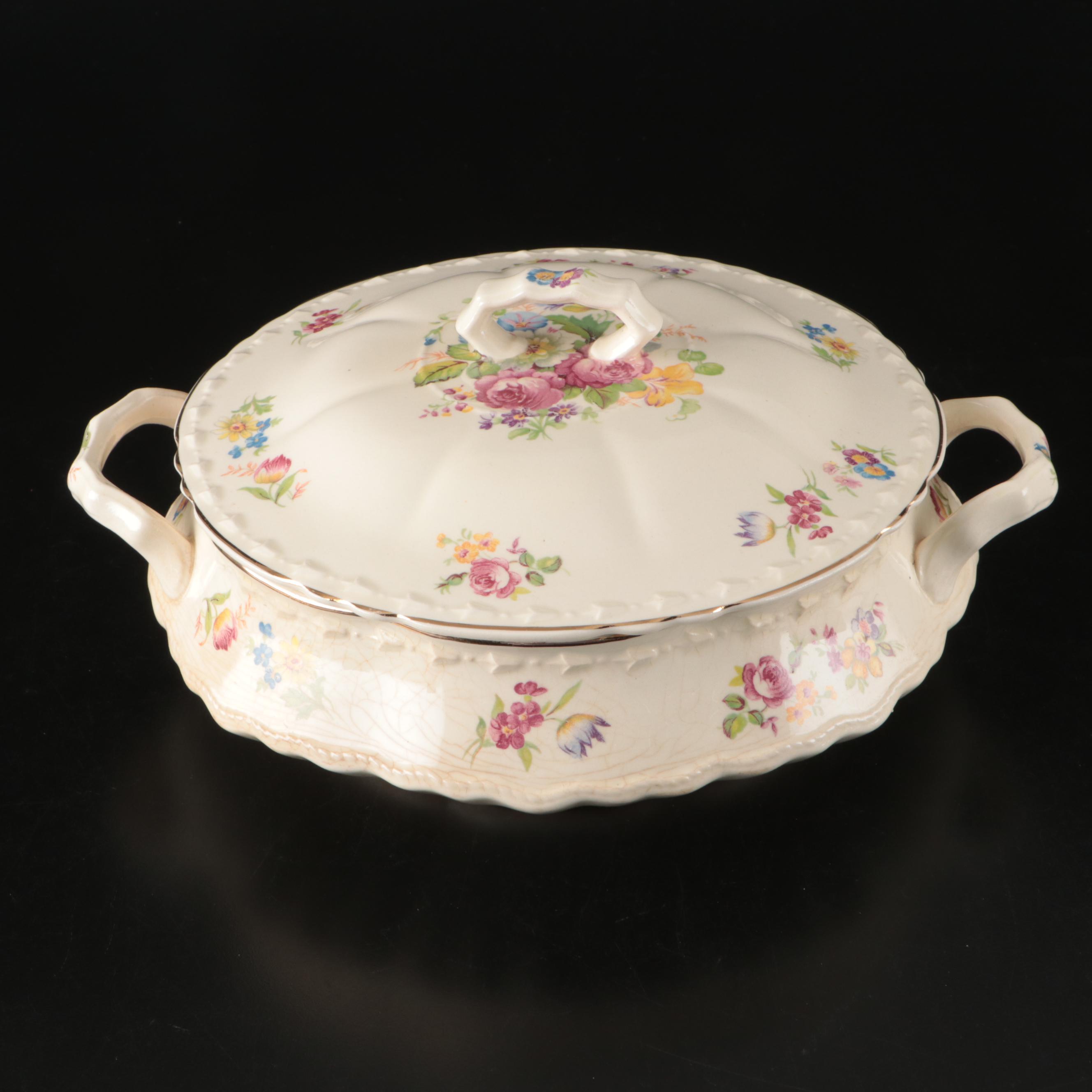 Wedgwood Porcelain Bowl, Crooksville Porcelain Dish, and More Tableware